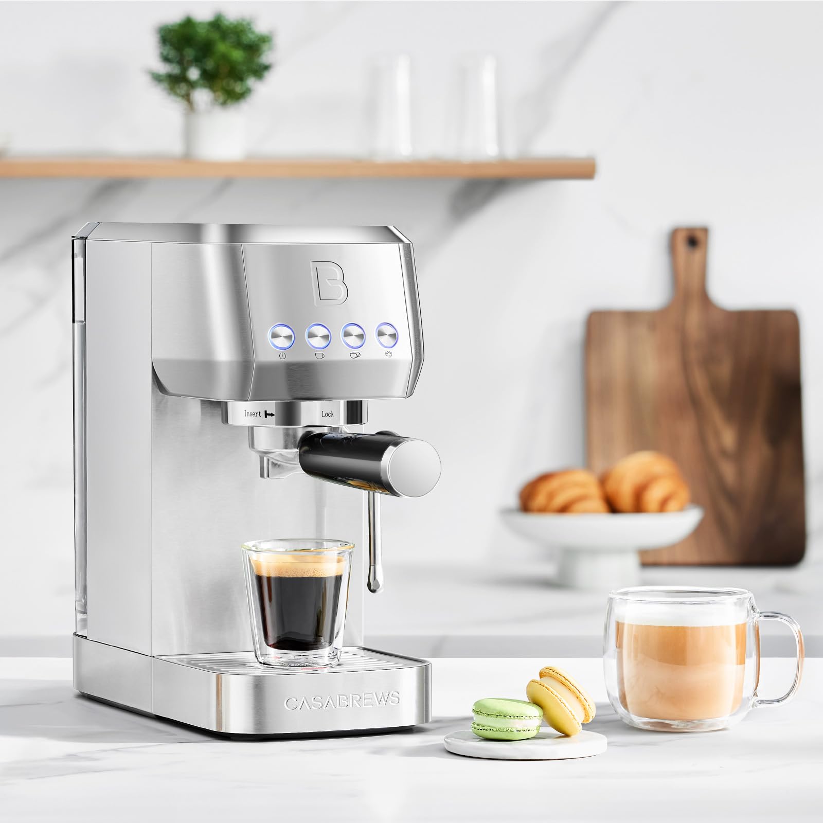 CASABREWS 3700 Essential Espresso Machine - 20 Bar, Stainless Steel