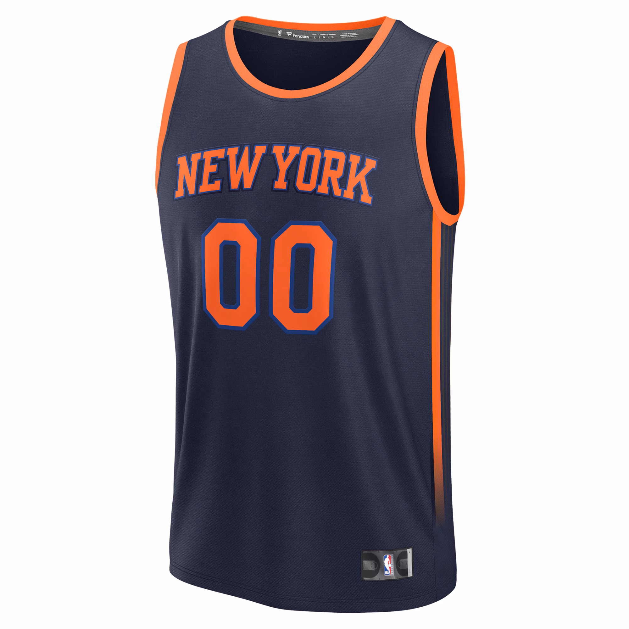 New York Knicks Fanatics Fast Break Custom Jersey - Statement Edition - Navy