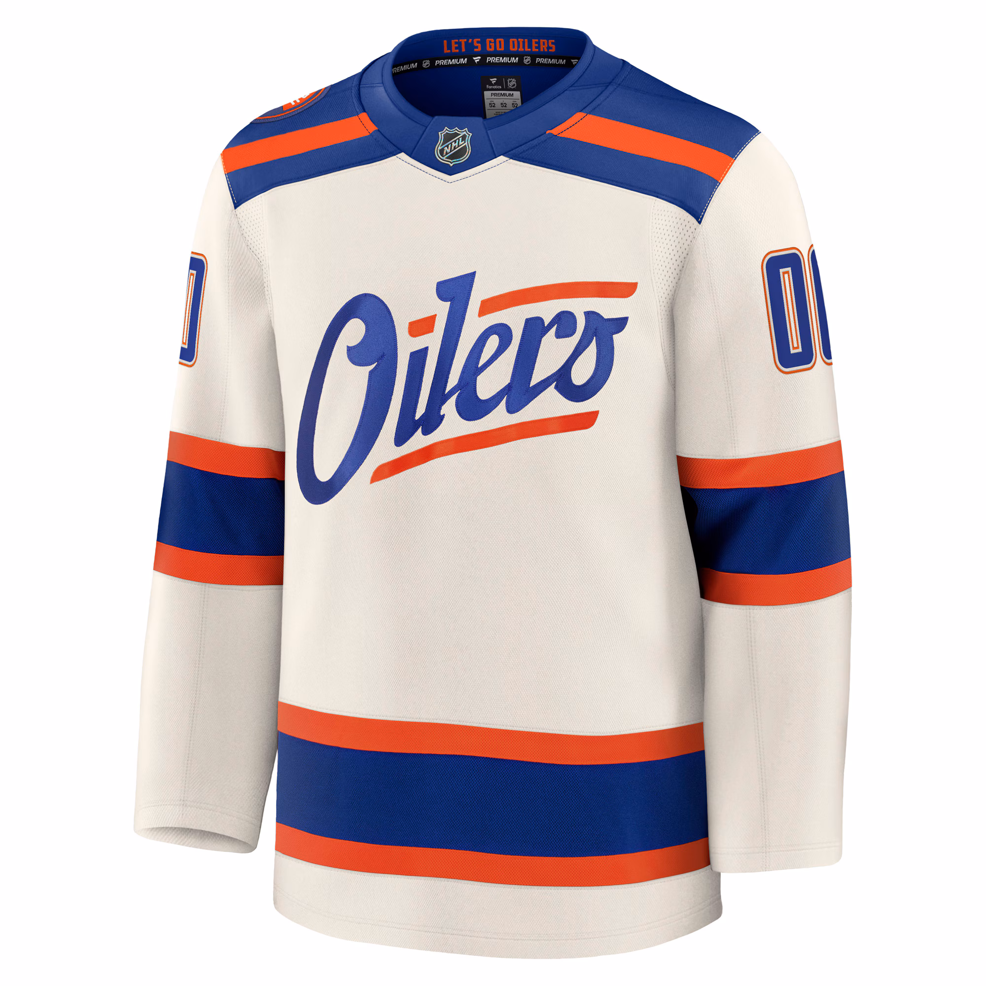 Edmonton Oilers Fanatics Alternate Premium Custom Jersey - Light Beige