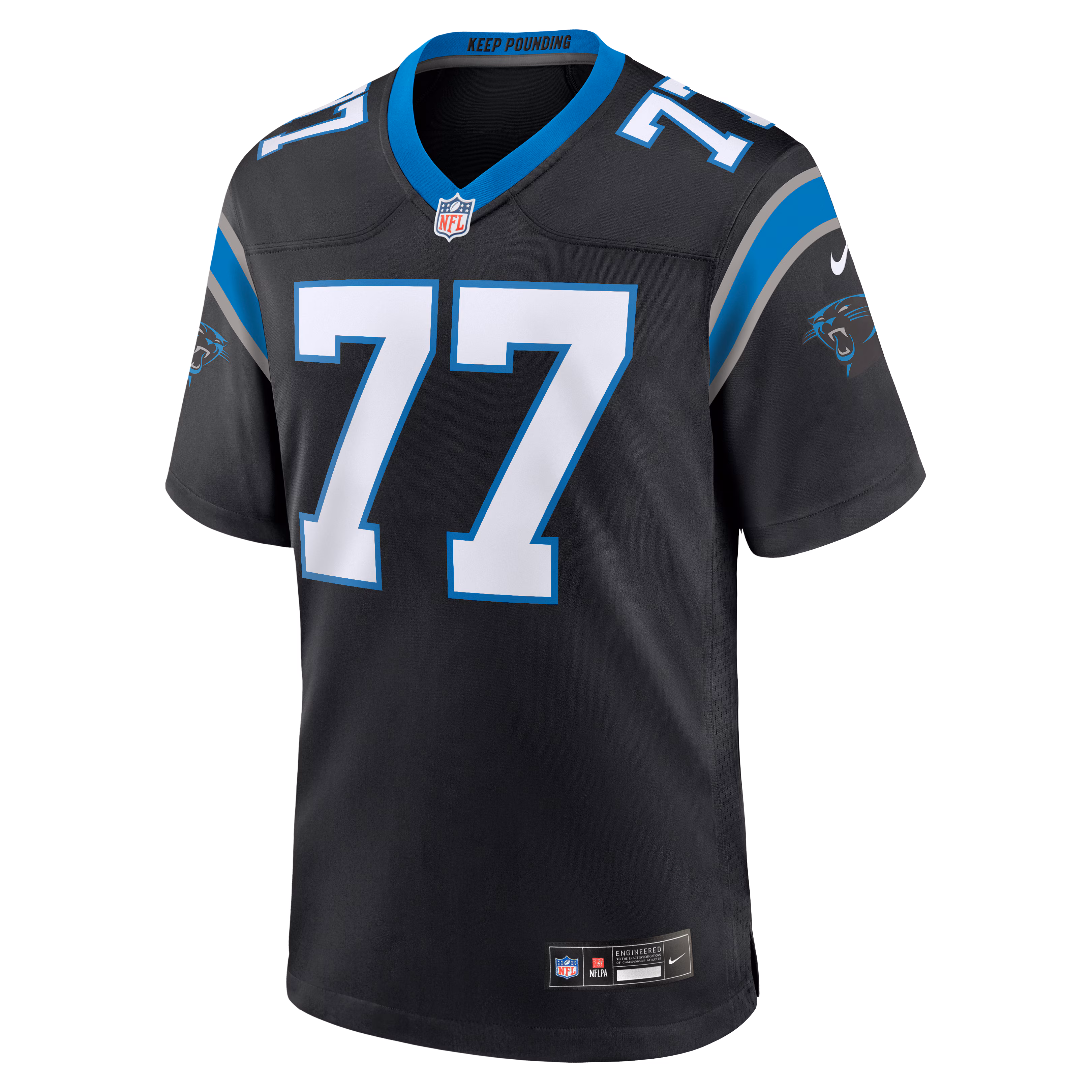 Luke Fortner Carolina Panthers Nike Team Game Jersey -  Black