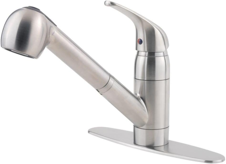 Pfister G13310SS Pfirst Series 1-Handle Pull-Out Kitchen Faucet in Stainless Steel, Water-Efficient Model