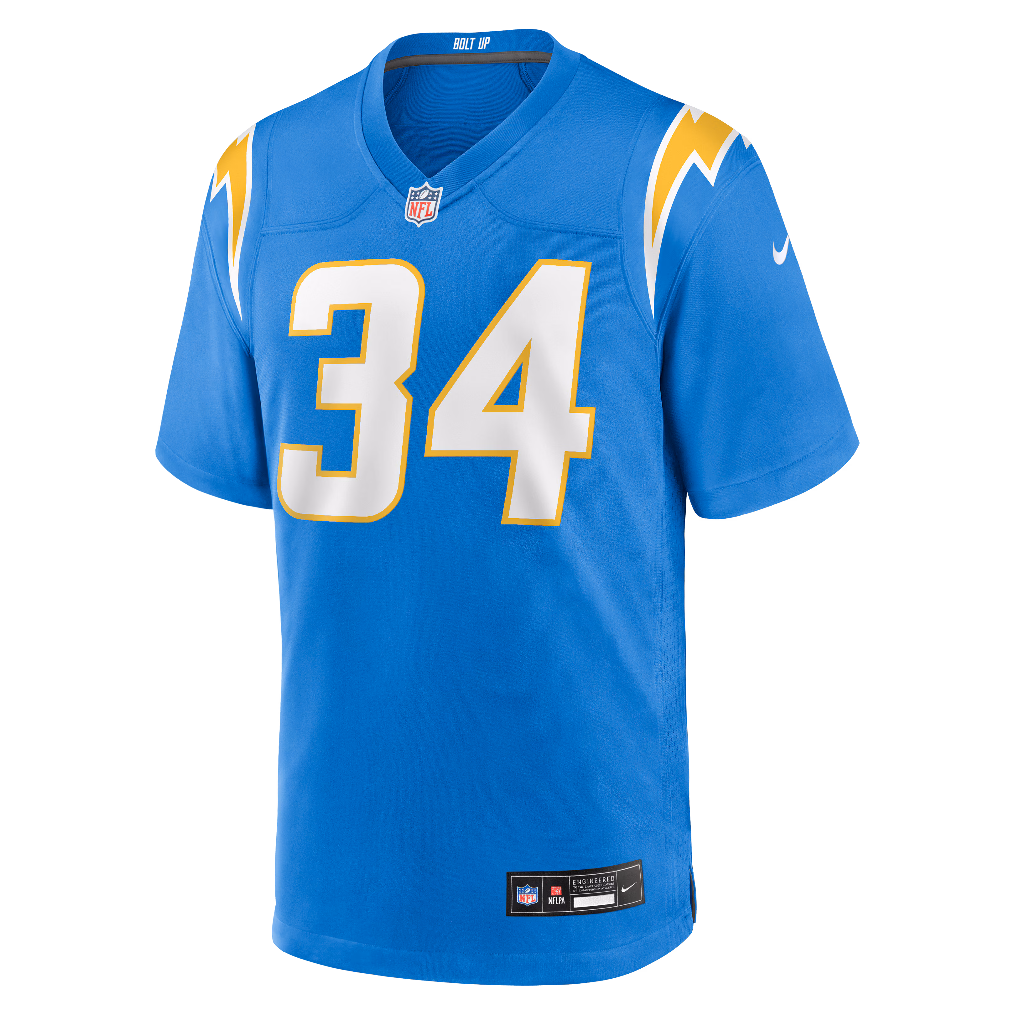 Keaton Mitchell Los Angeles Chargers Nike Team Game Jersey -  Powder Blue