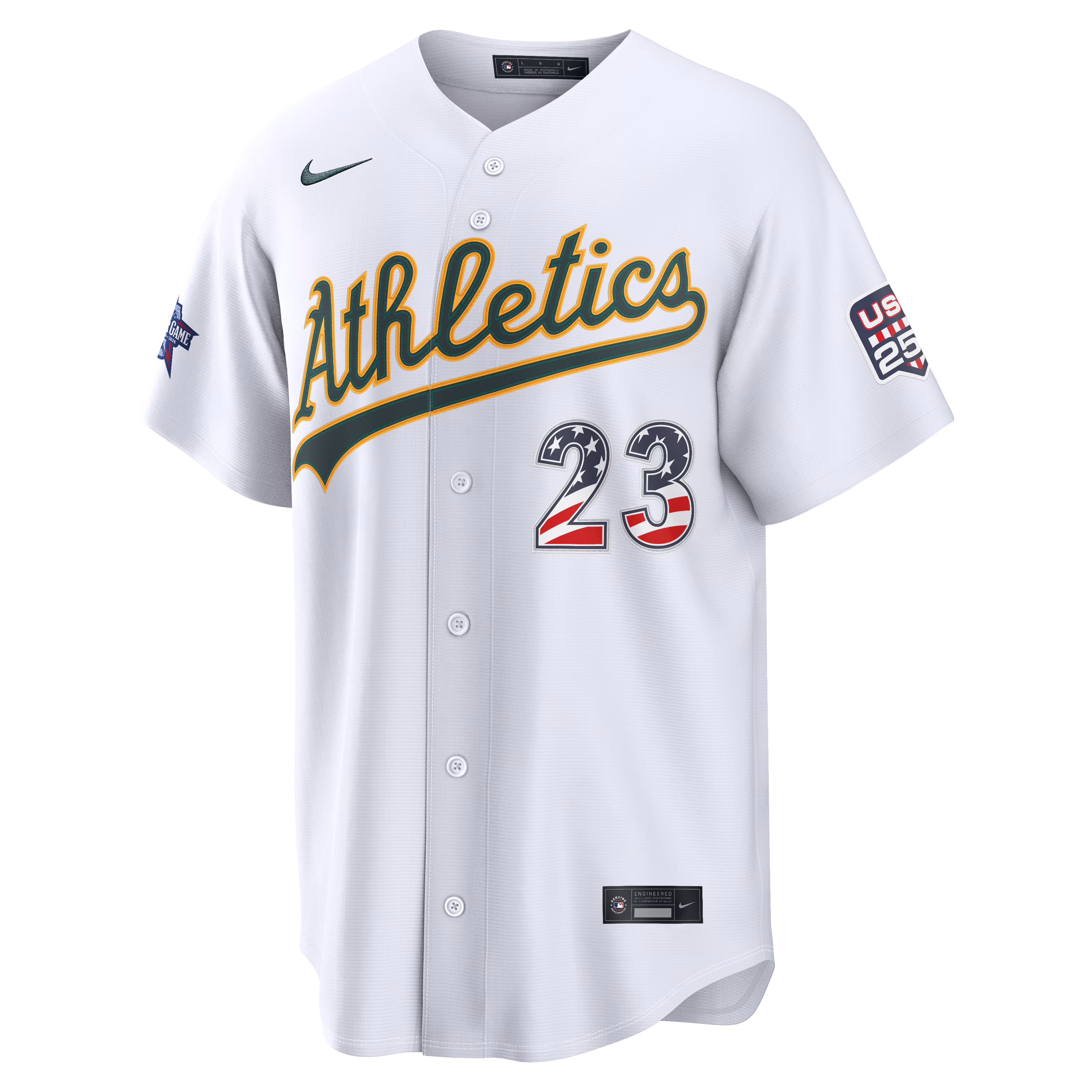 2026 All-Star Edition Stars & Stripes Athletics Shea Langeliers Nike White Stadium Jersey