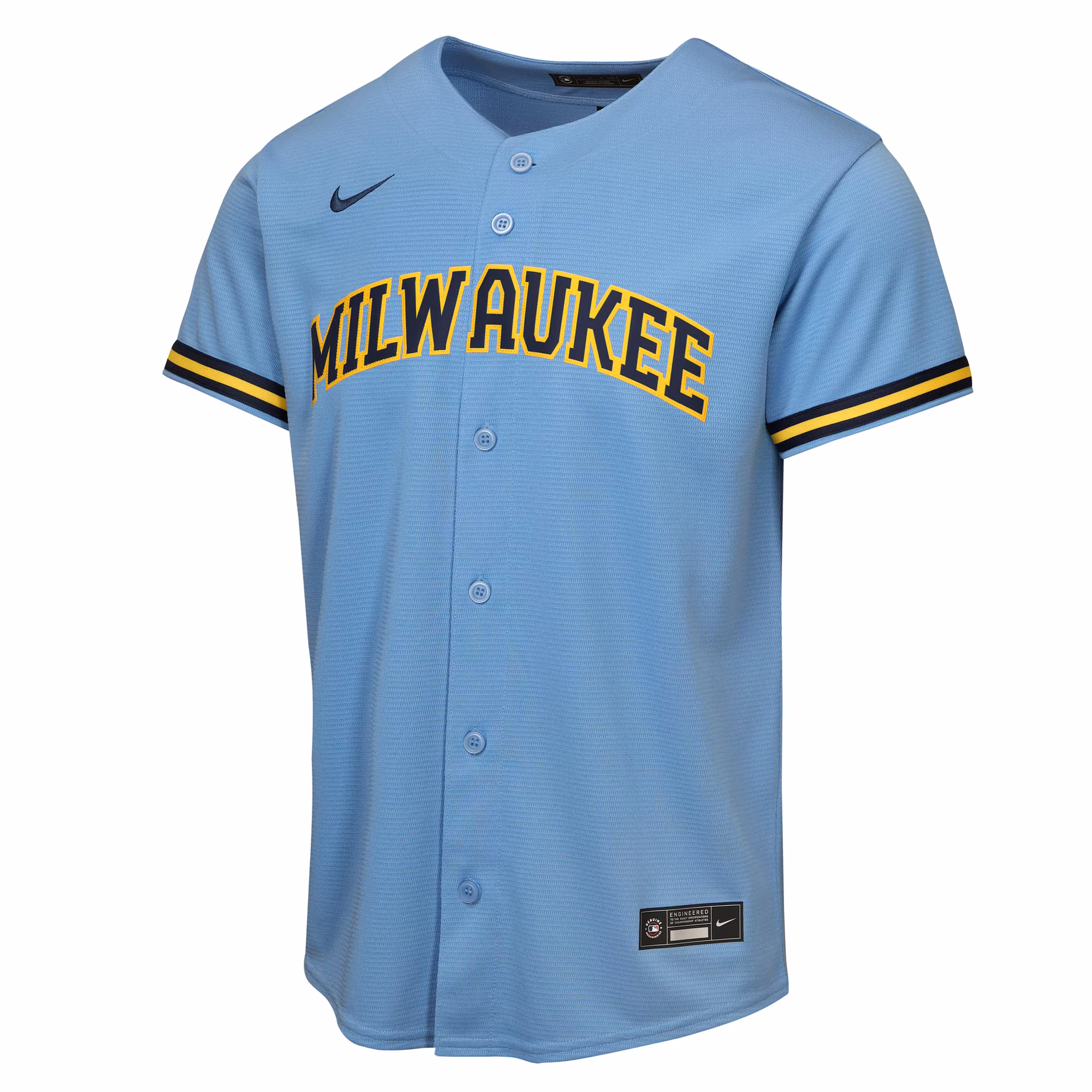 Jackson Chourio Milwaukee Brewers Nike Youth Road Replica Jersey - Light Blue