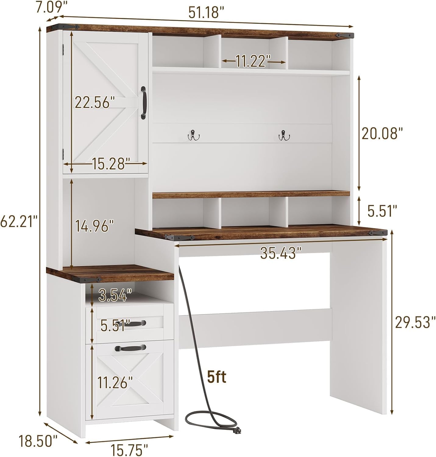 Farmhouse Executive Desk 51