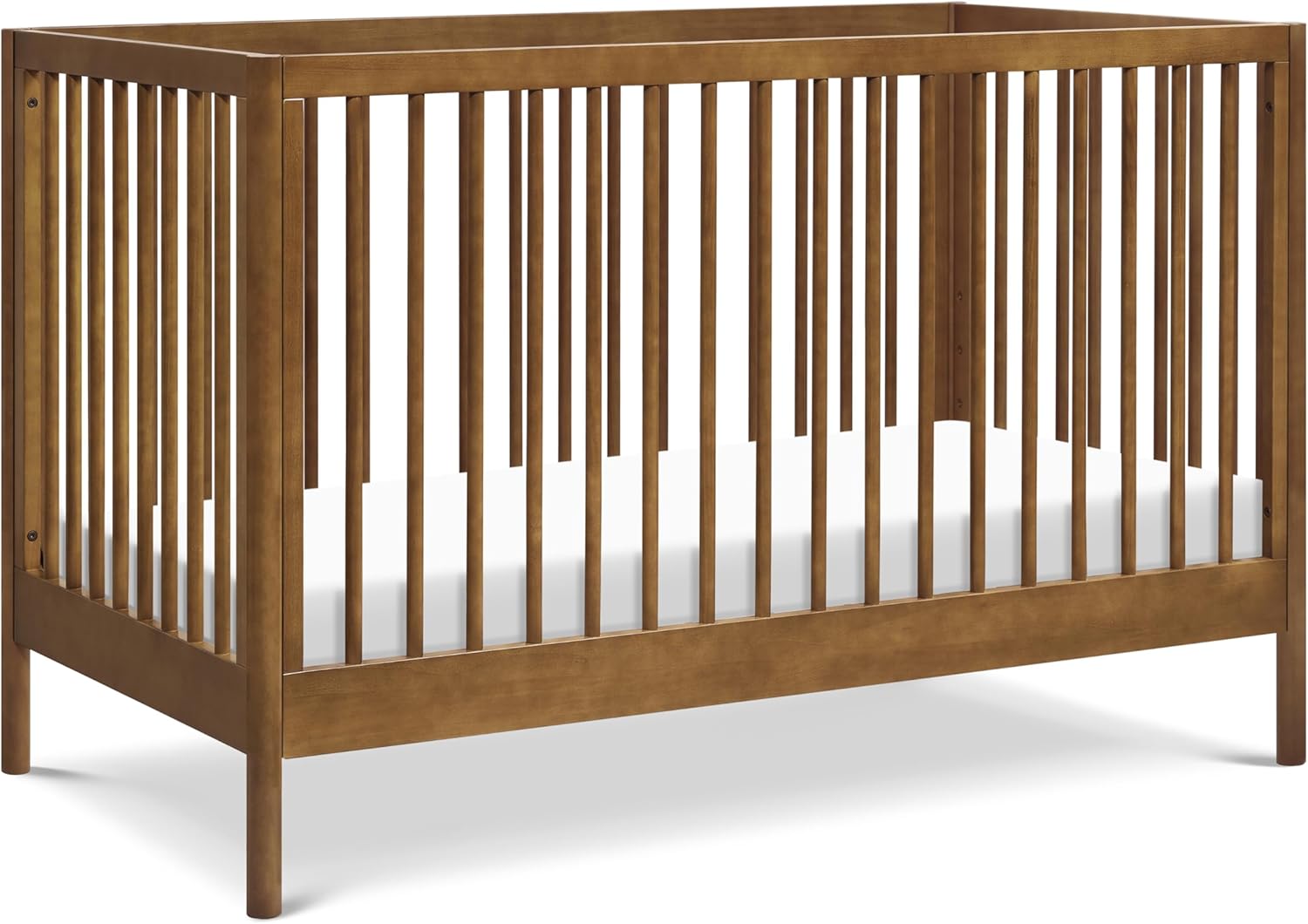 Davinci Birdie 3-in-1 Convertible Crib in Walnut, Converts from a Crib to a Toddler Bed and Day Bed, Easy to Assemble, Greenguard Gold Certified, 100% Solid Wood