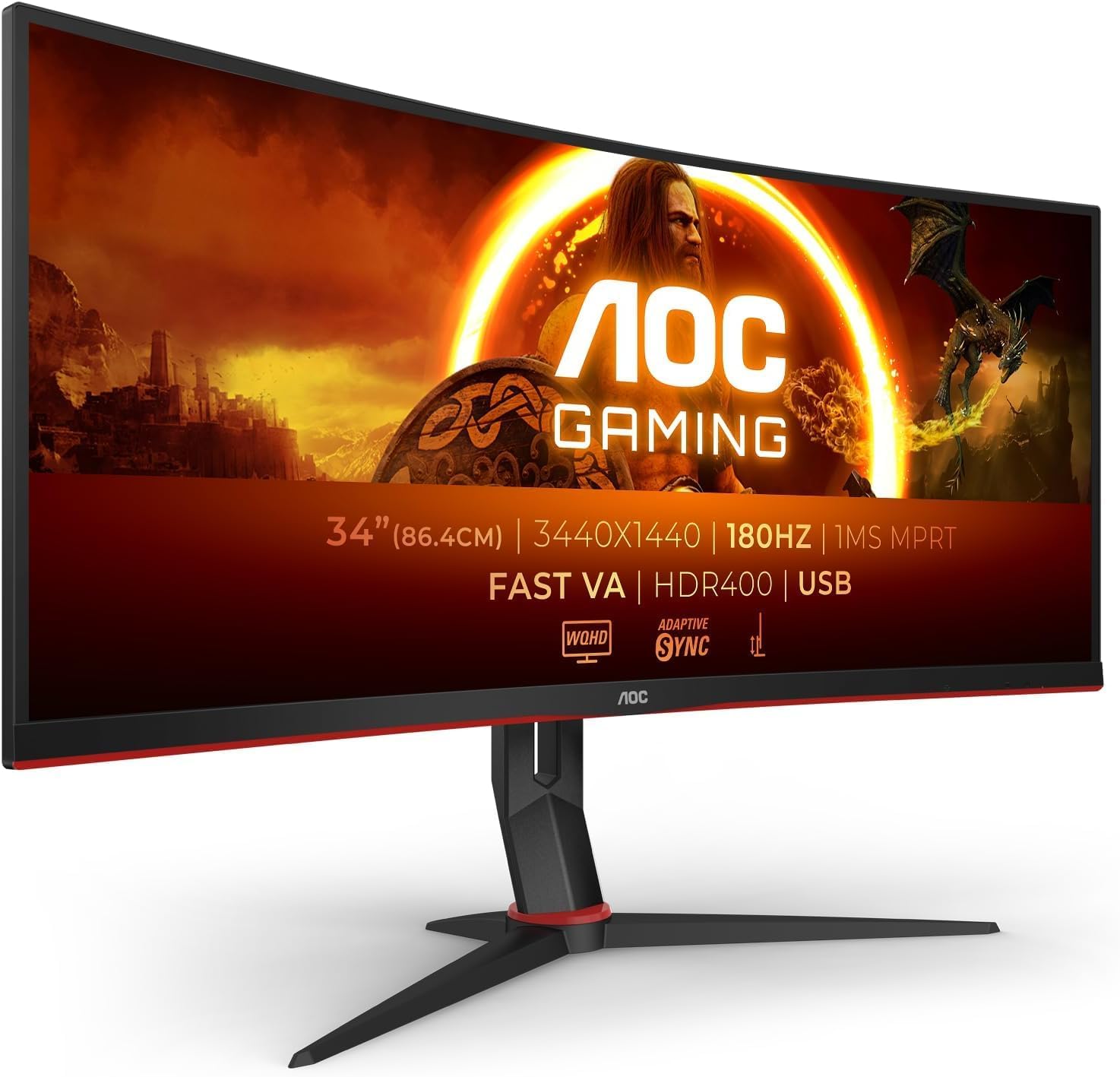 AOC CU34G2XP/BK Gaming Monitor - 34