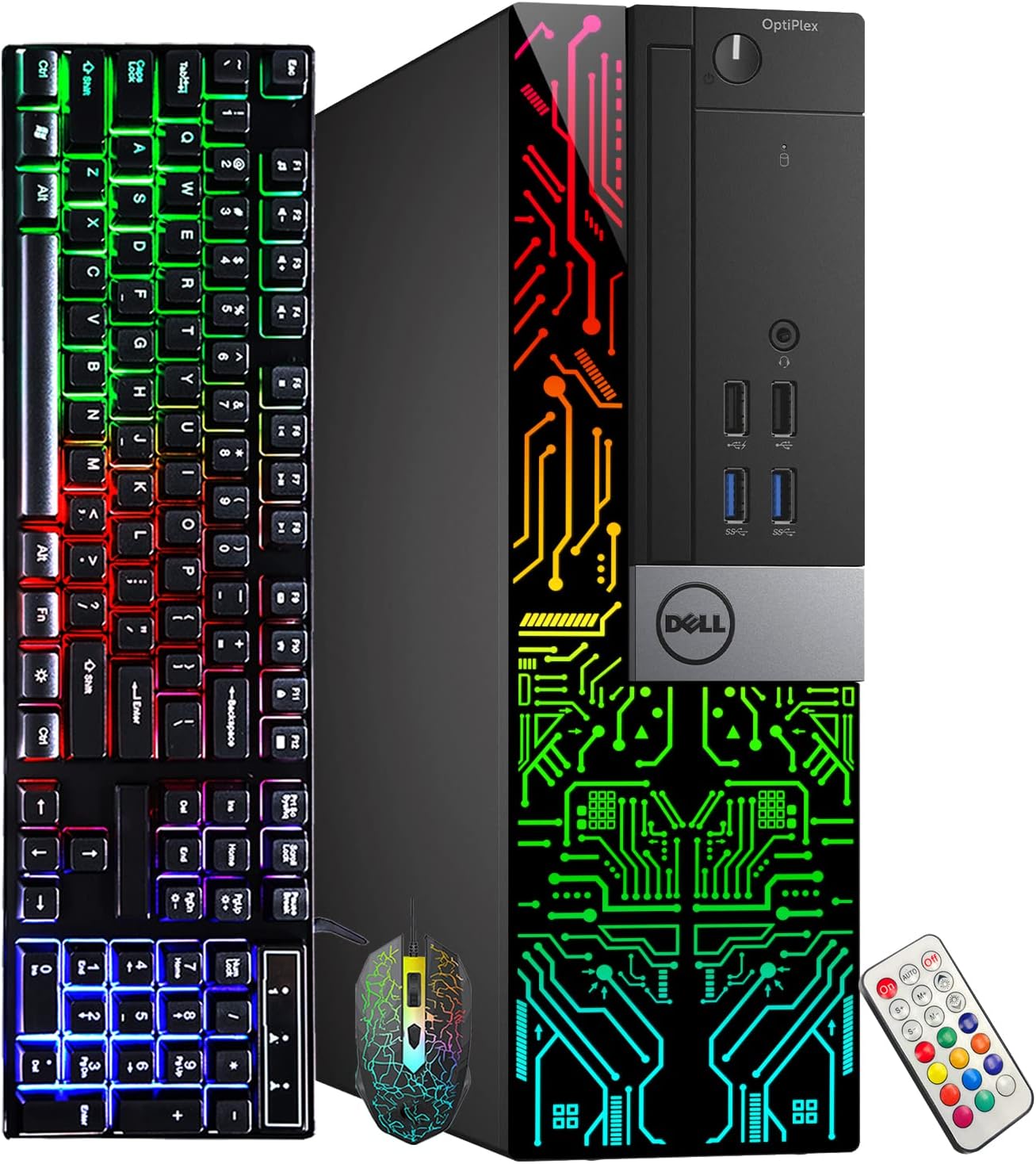 Dell OptiPlex 5050 Desktop Computers with 24 inch Monitor PC Bundle, 16GB DDR4 Ram 512GB M.2 NVMe SSD, WiFi, Bluetooth, i5-6500 3.2GHz, HDMI, Windows 11 Pro (Renewed)