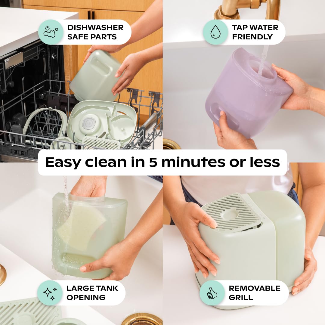 CANOPY Bedside Humidifier 2.0 - 36 HR Run Time, 2.5L Capacity