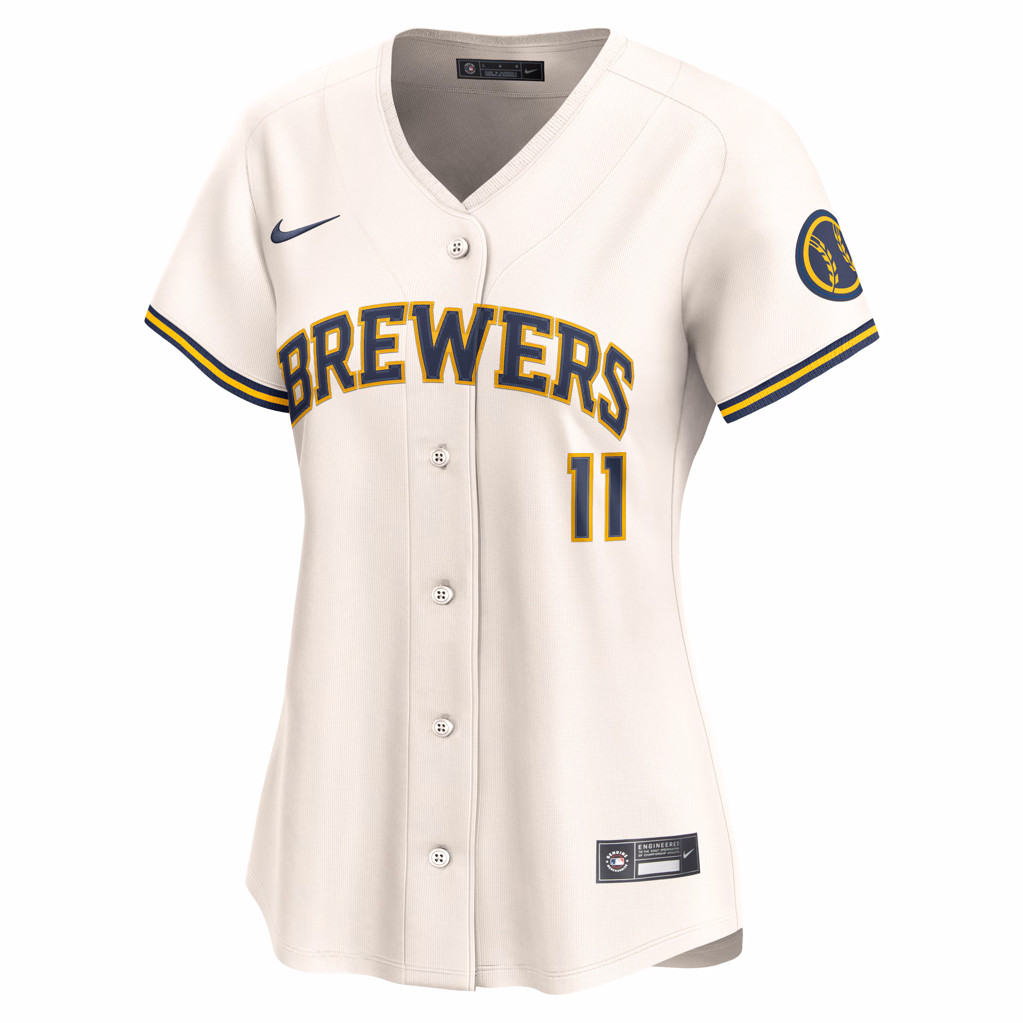 Jackson Chourio Milwaukee Brewers Nike Women's Home Limited Player Jersey - Cream