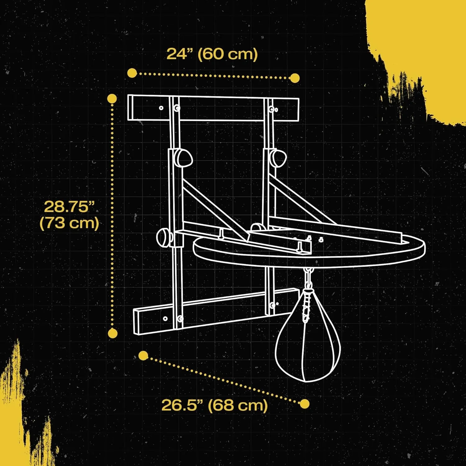 Speed Bag, Speed Bags for Boxing, Speed Bag Platform, Boxing Speed Bag, Speed Bag Boxing, Speedbag, Speed Punching Bag, Speed Bag Mount, Wall Mount Kit, Adjustable Height, Black Swivel Speed Ball