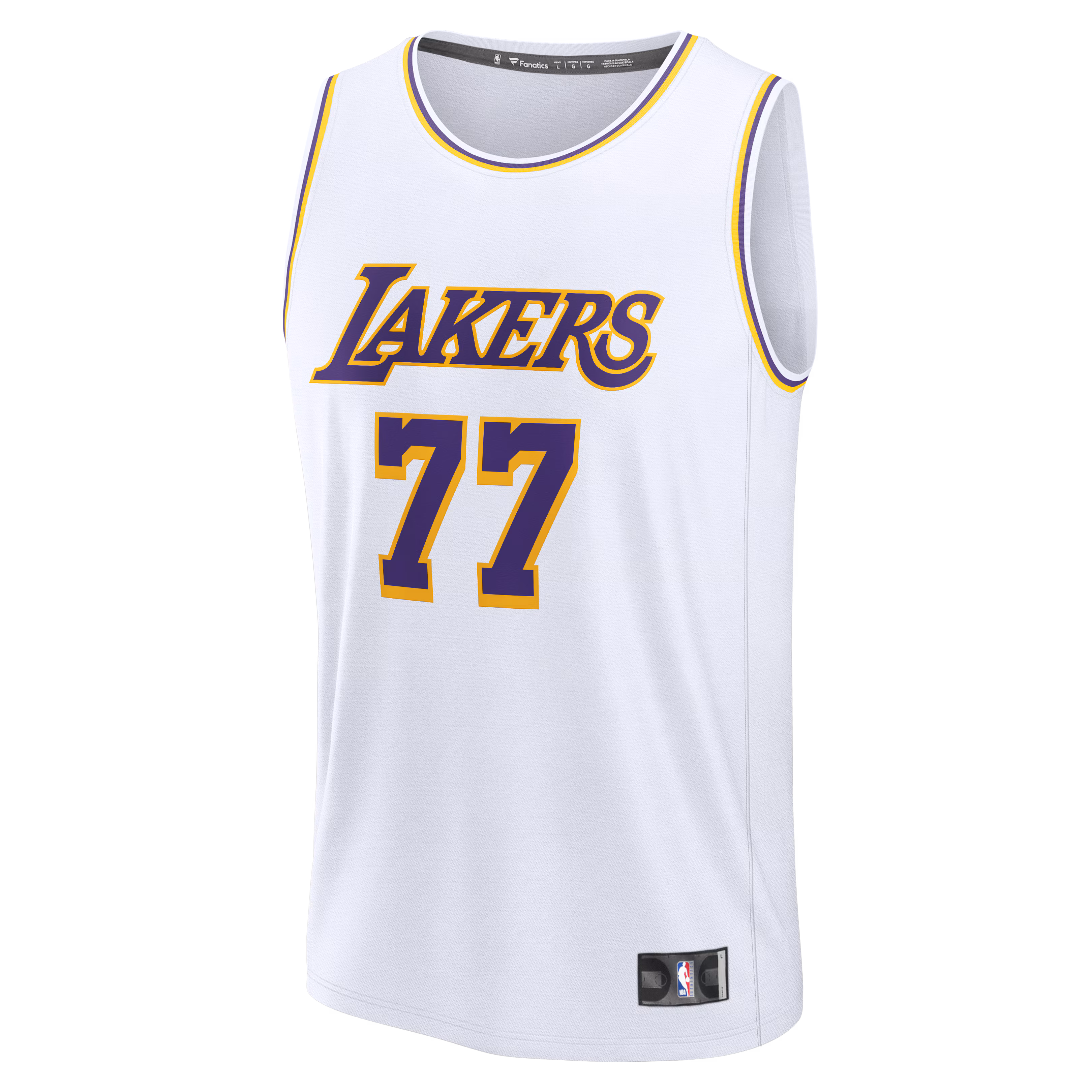 Luka Dončić Los Angeles Lakers Fanatics Youth Fast Break Replica Jersey - White - Association Edition