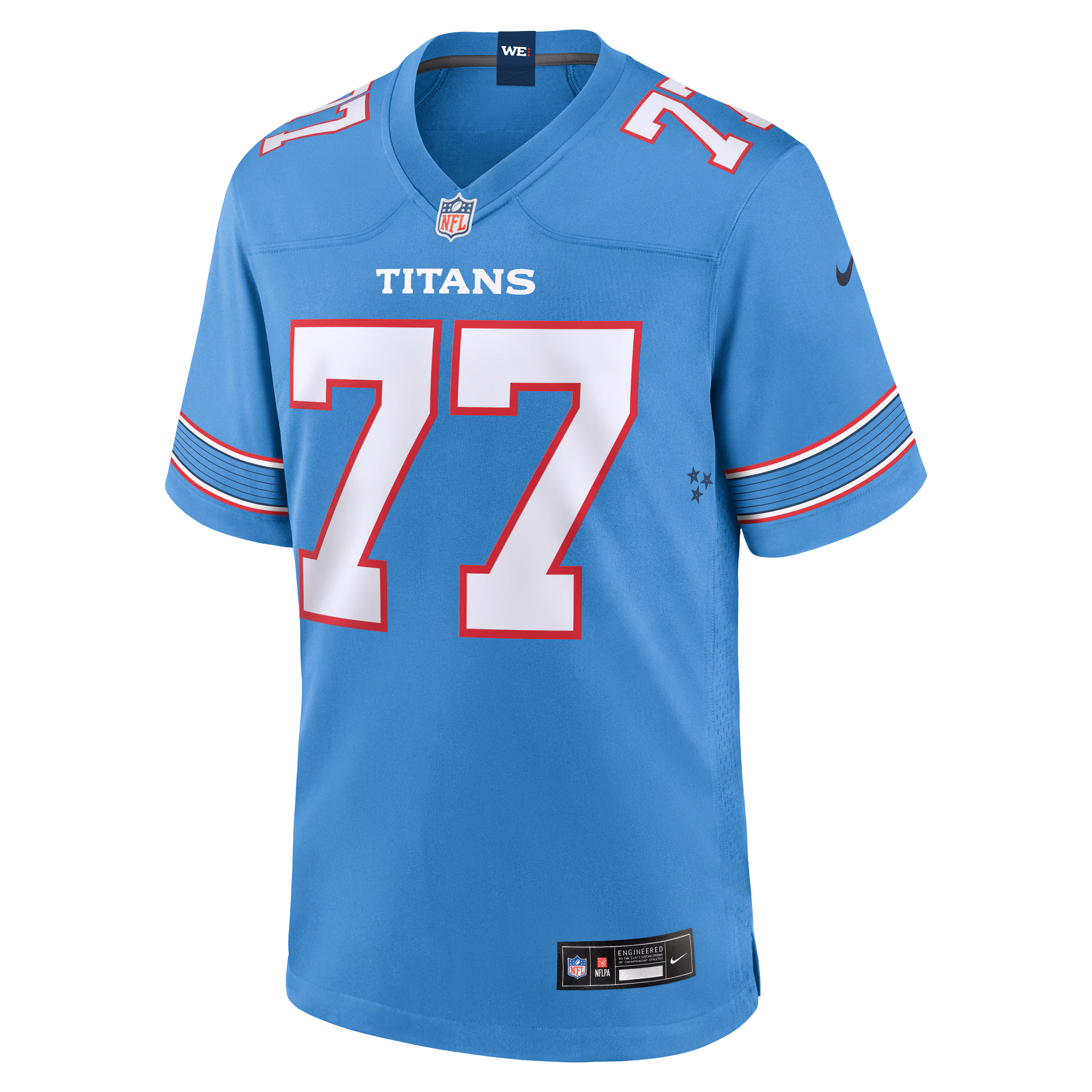 Peter Skoronski Tennessee Titans Nike Game Jersey - Light Blue