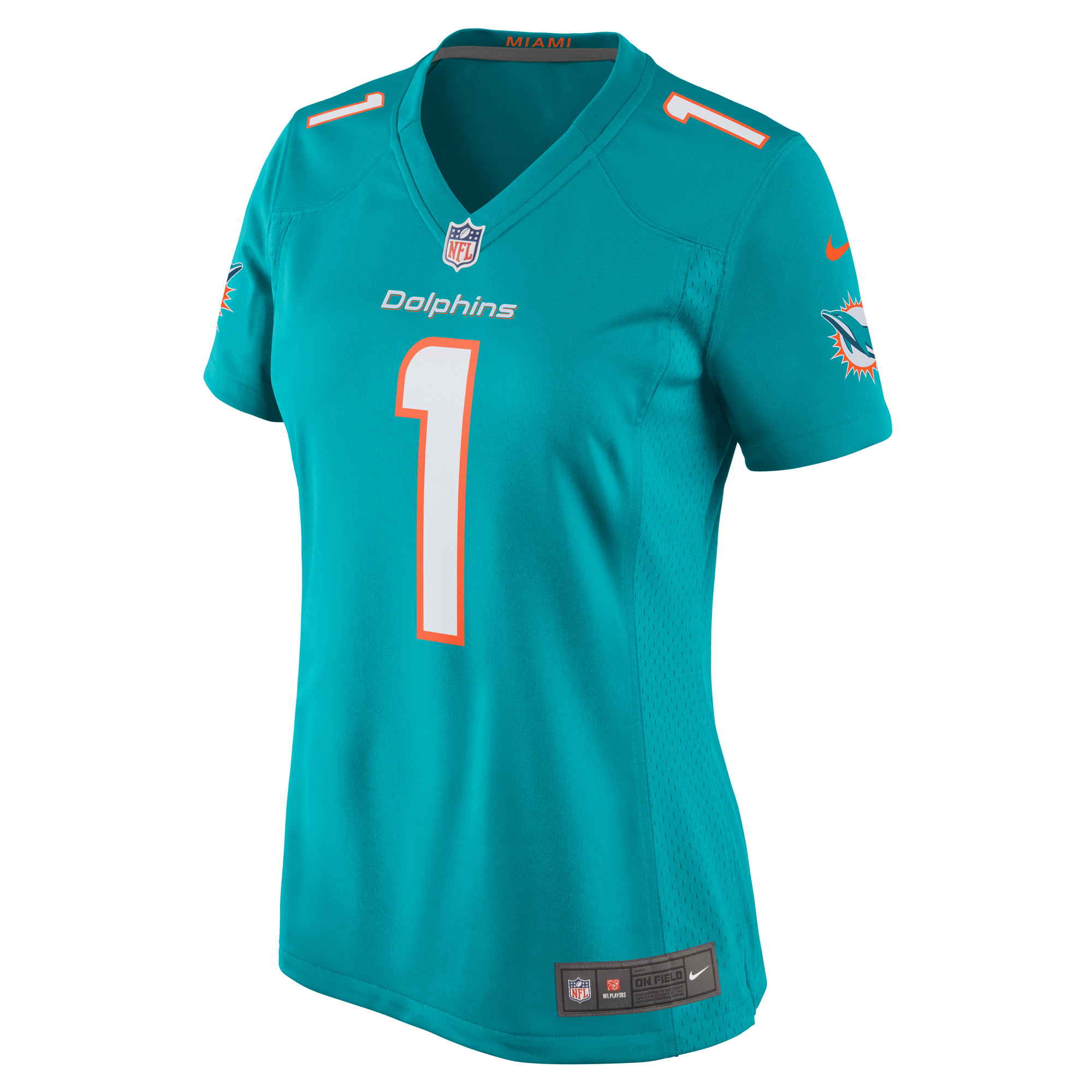 Number 1 Bride Miami Dolphins Nike Women's Game Jersey - Aqua