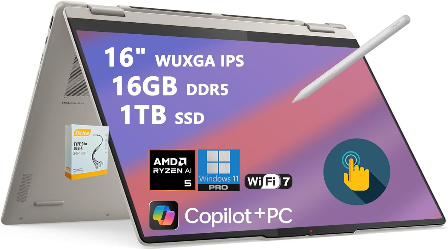 Lenovo Yoga 7 2-in-1 AI PC Laptop | 16