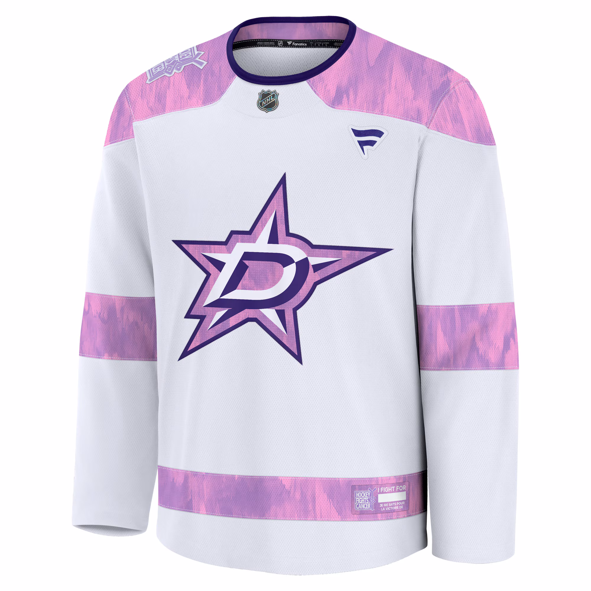Dallas Stars Fanatics Hockey Fights Cancer Survivor Practice Jersey - White