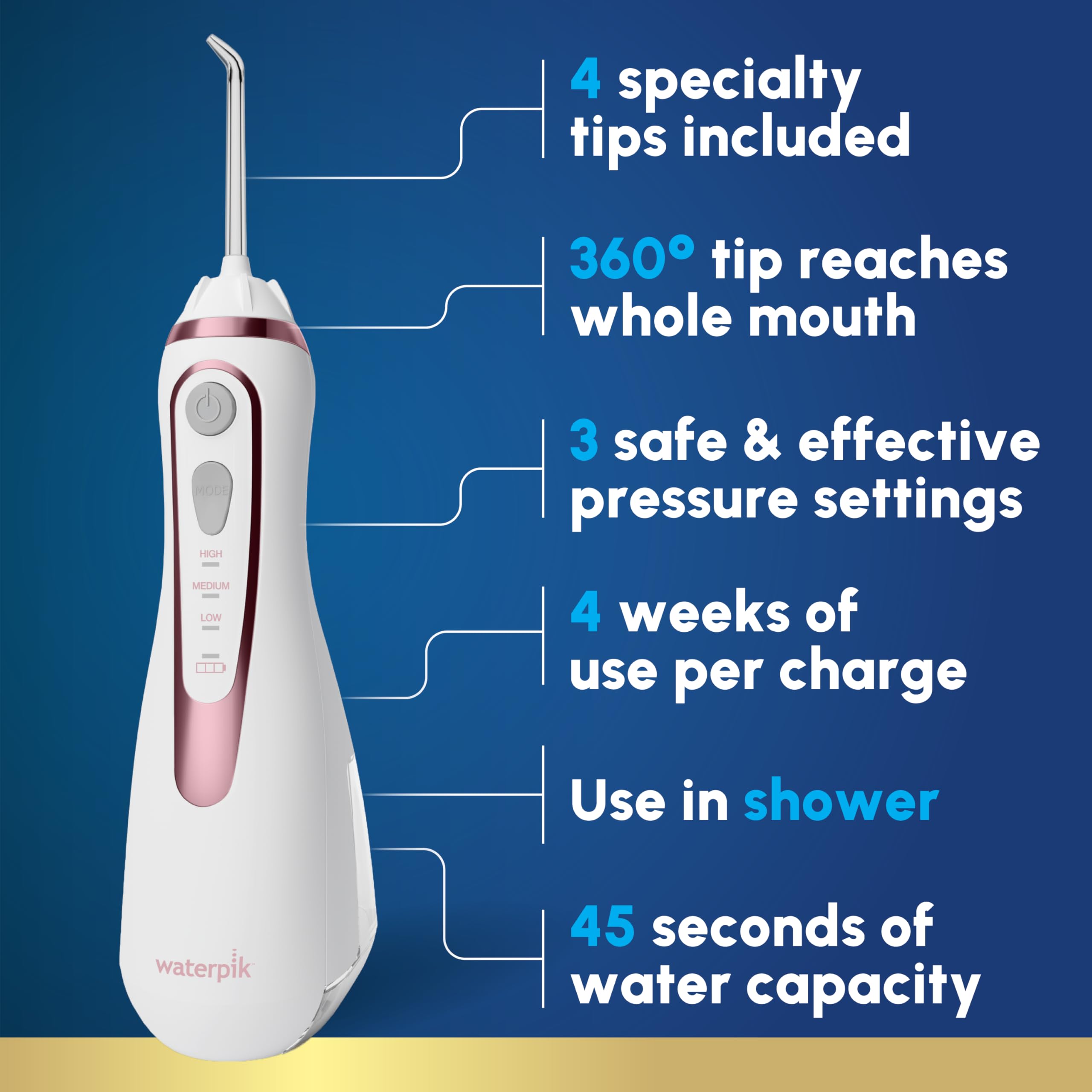 WATERPIK Cordless Advanced 2.0 Water Flosser for Dental Care