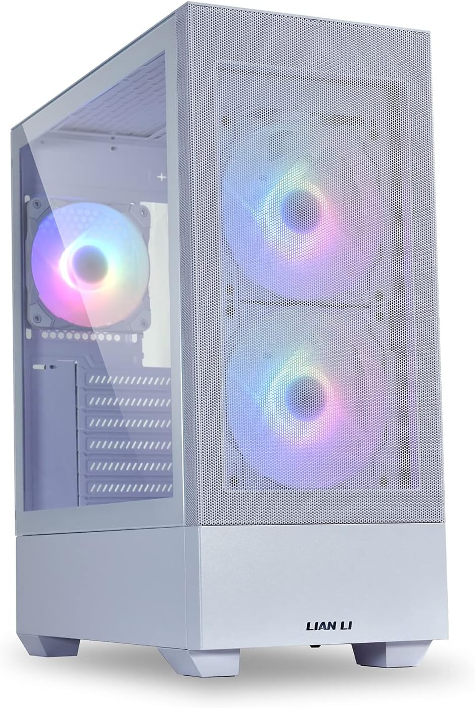 LIAN LI LANCOOL 205 MESH Mid-Tower Gaming PC Case - White, Mesh Front Panel, Tempered Glass Side Panel, 3 Pre-Installed ARGB PWM Fans, Water-Cooling Ready