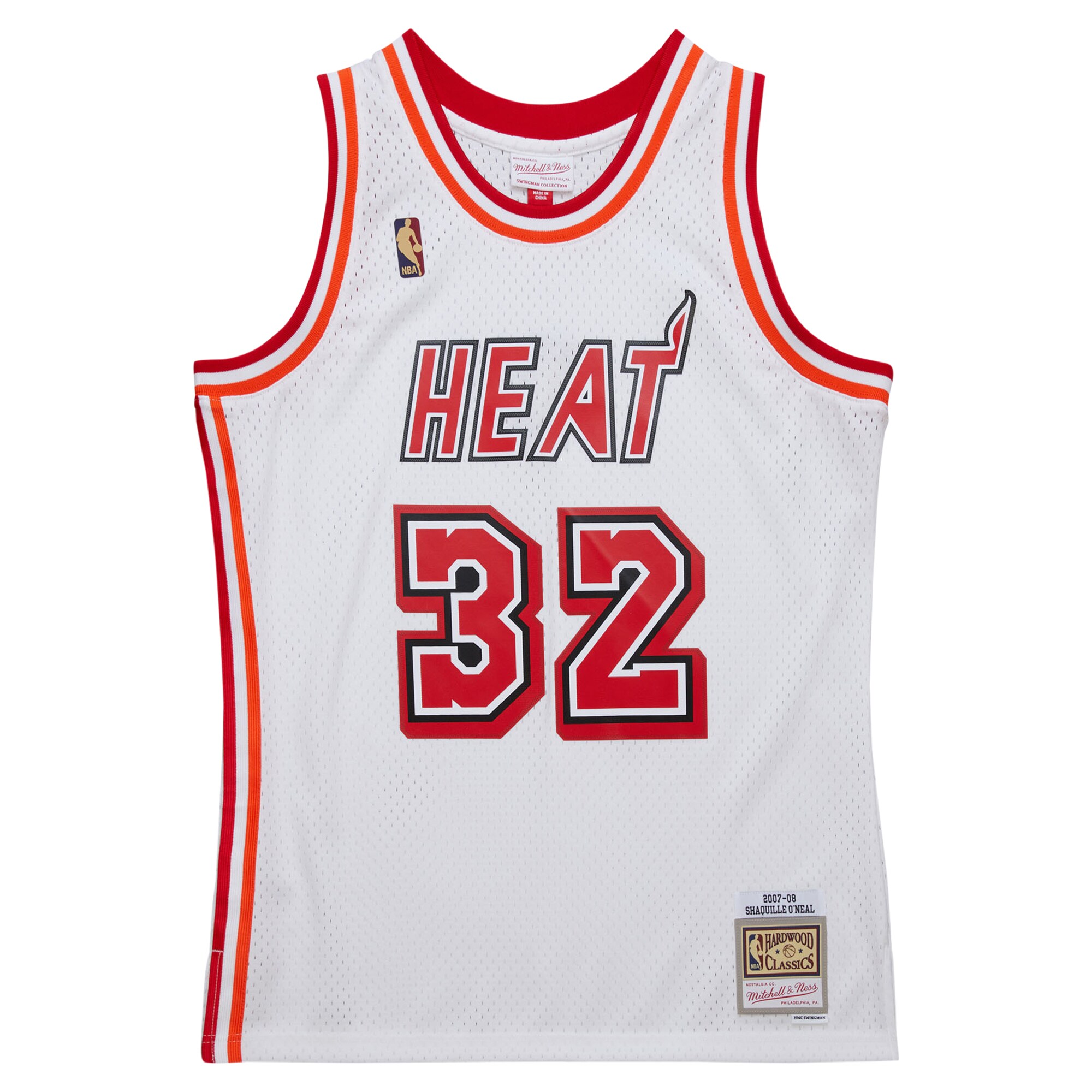 Shaquille O'Neal Miami Heat Mitchell & Ness 2007/08 Hardwood Classics Swingman Jersey - White