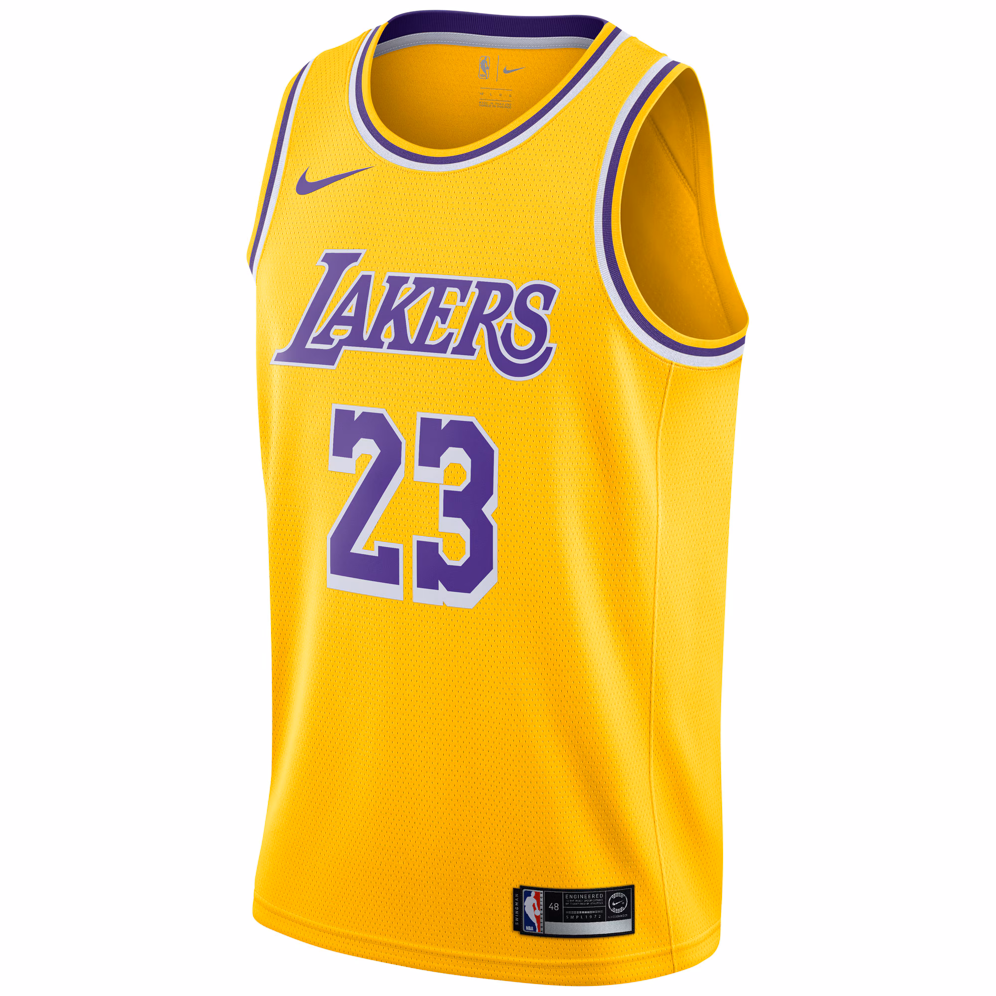 LeBron James Los Angeles Lakers Nike Swingman Player Jersey Gold - Icon Edition