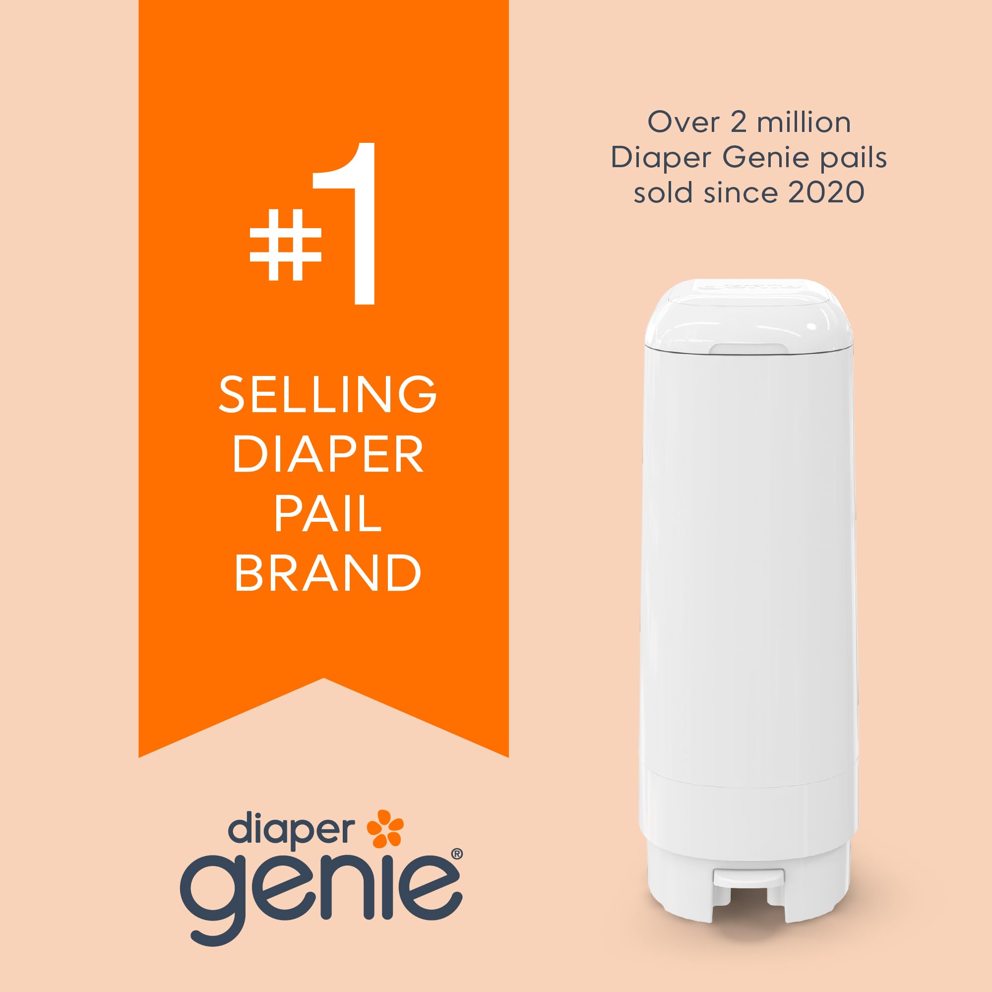 DIAPER GENIE Signature Gift Set | Easy Roll Refill & 48 Bags