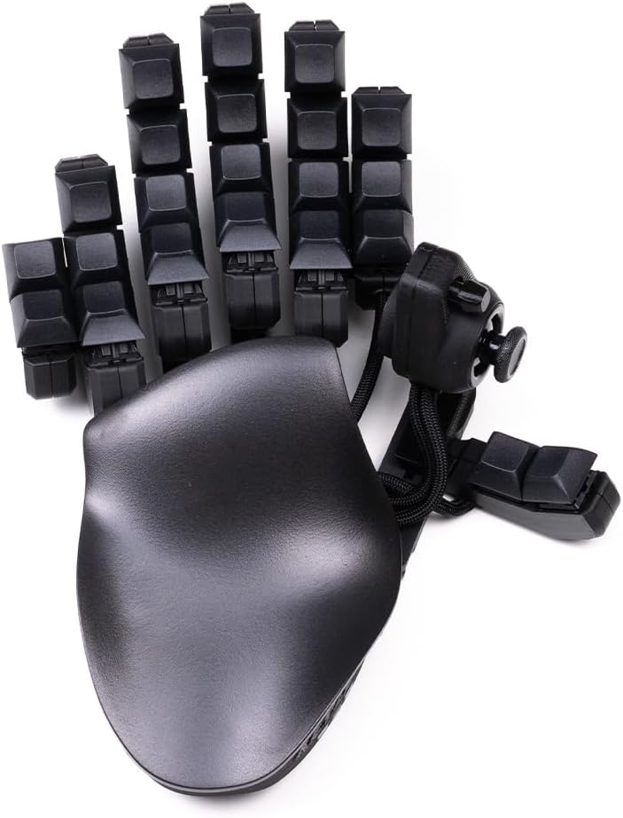 AZERON Keyzen – Keypad with 32 Fully Mappable Keys, 360° Hall-Effect Joystick, Macros, Adjustable Ergonomic Design, Cherry MX Switches, N-Key Rollover. (Black, Cherry MX Blue)
