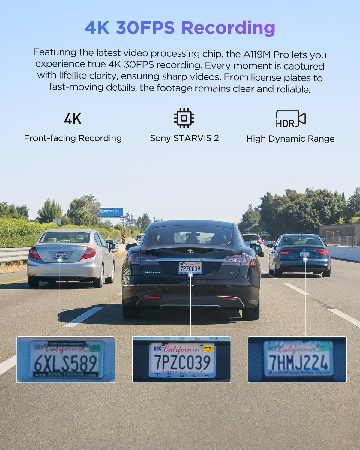 VIOFO A119M Pro 4K Mini Dash Cam with Night Vision