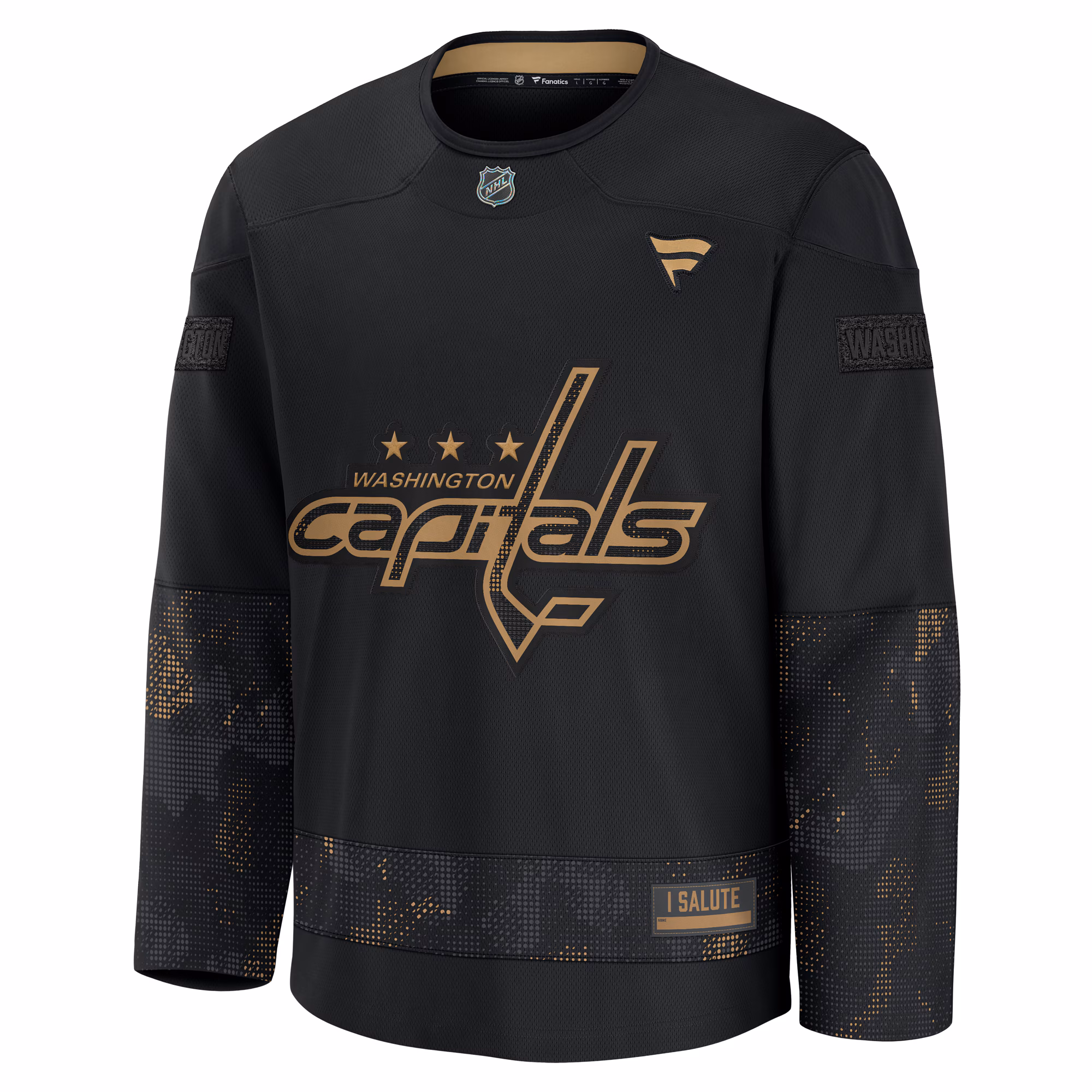 Washington Capitals Fanatics 2024 Military Appreciation Practice Jersey - Black