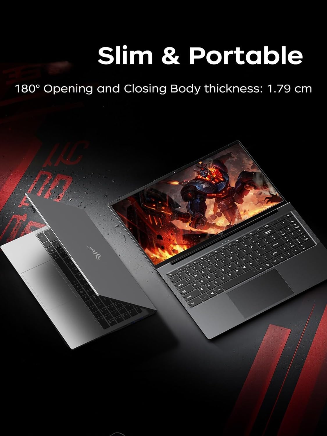 KAIGERR 2026 New Light Gaming Laptop, 15.6inch Laptop Computer with AMD Ryzen 7 7730U(8C/16T, Up to 4.5GHz), 16GB RAM 512GB NVMe SSD Windows 11 Laptop, Radeon RX Vega 8 Graphics,WiFi 6
