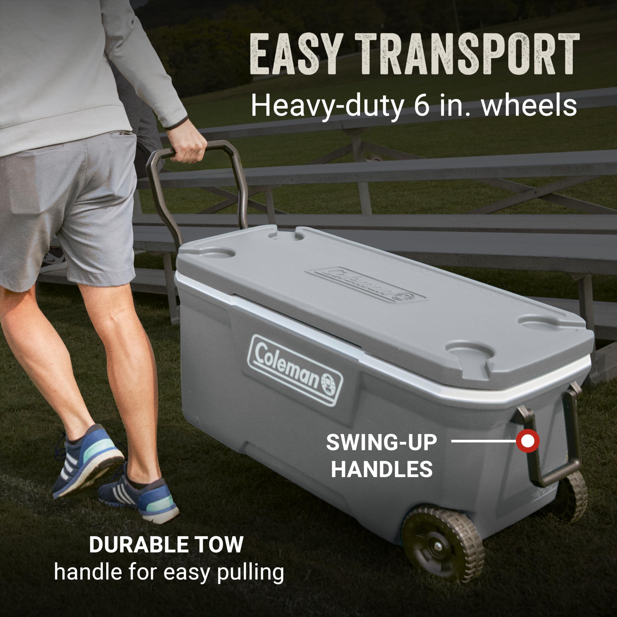 COLEMAN Classic Series 100-Quart Insulated Rolling Cooler