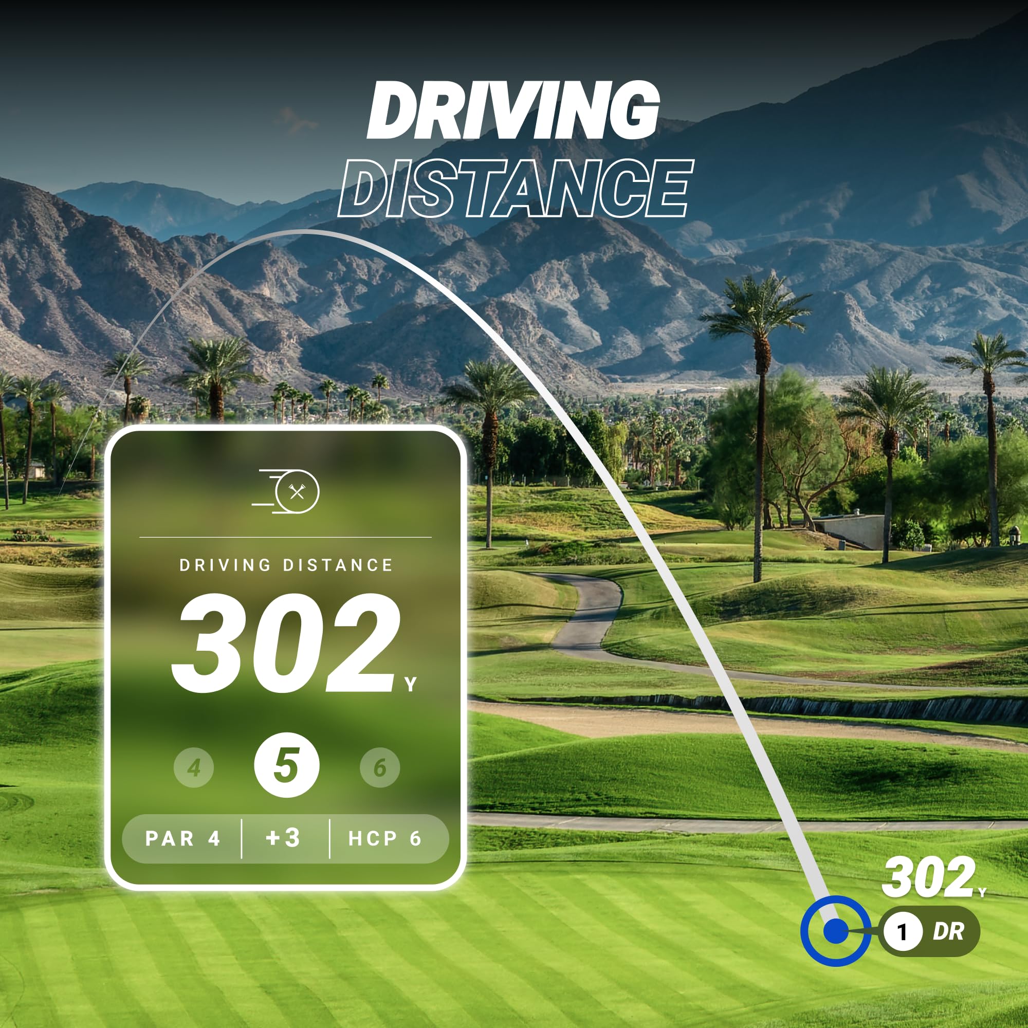 BLUE TEES GOLF Player AI GPS Speaker - Touchscreen, Waterproof, 40k Courses