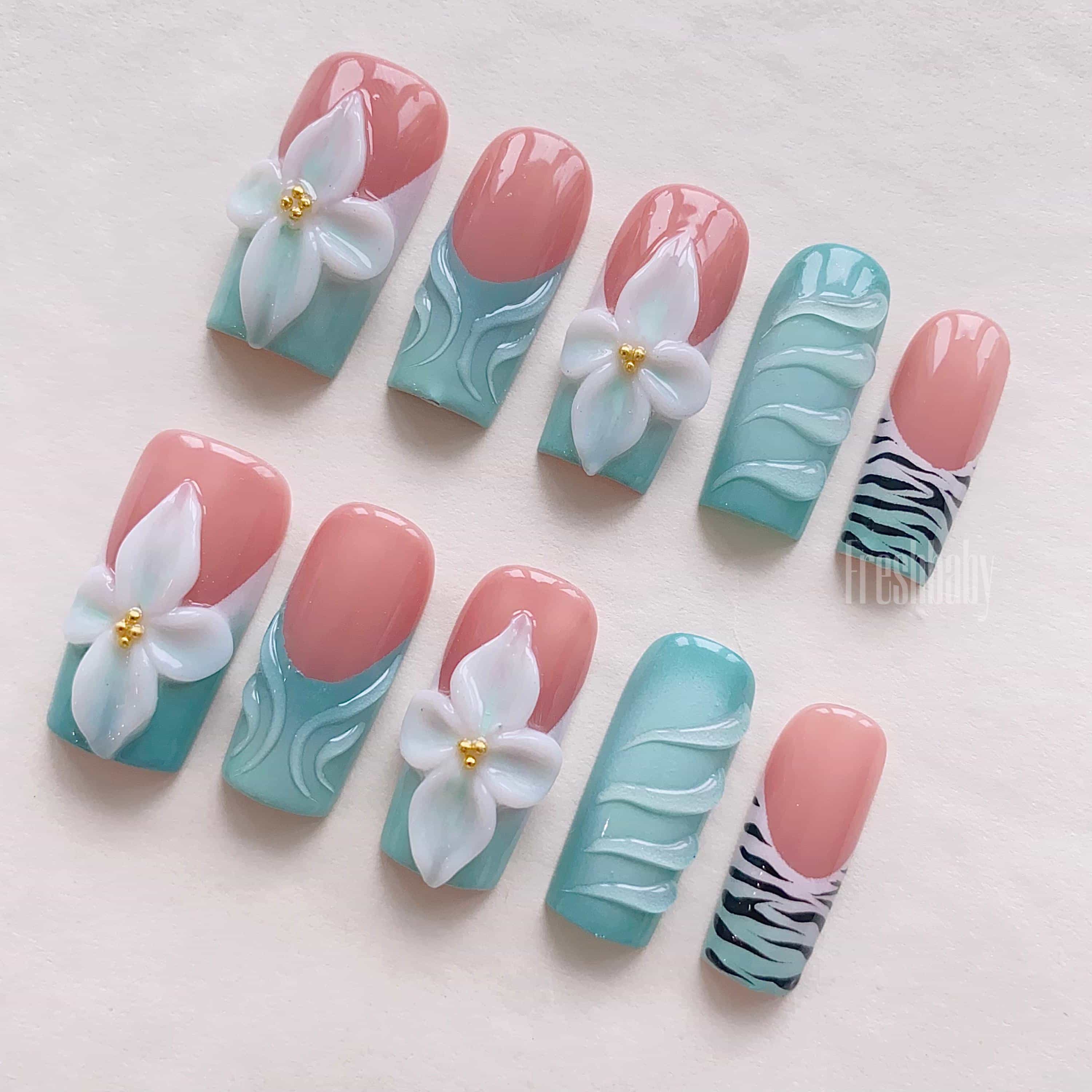 Wild Petals Press On NailsWild Petals Press On Nails - SAYEGIRLS