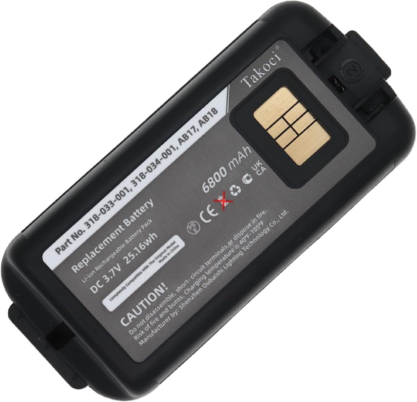 (5pcs) Youejoeq Intermec CK3 Battery Replacement for Intermec CK3 CK3X CK3A CK3C CK3C1 CK3N CK3N1 CK3R EDA60K/EDA61K 318-034-001 AB17 AB18 Battery Barcode Scanner
