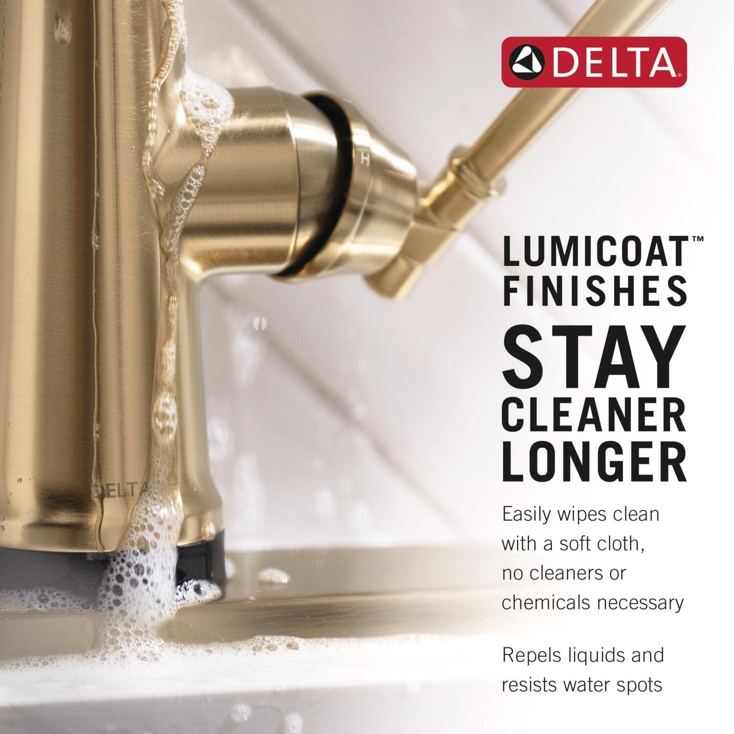 Delta Renaldi Kitchen Faucet with Pull Down Sprayer, Chrome Kitchen Sink Faucet, Delta ProClean Kitchen Faucet, Pull Down Kitchen Faucet, Lumicoat Chrome Nickel 9184-PR-DST