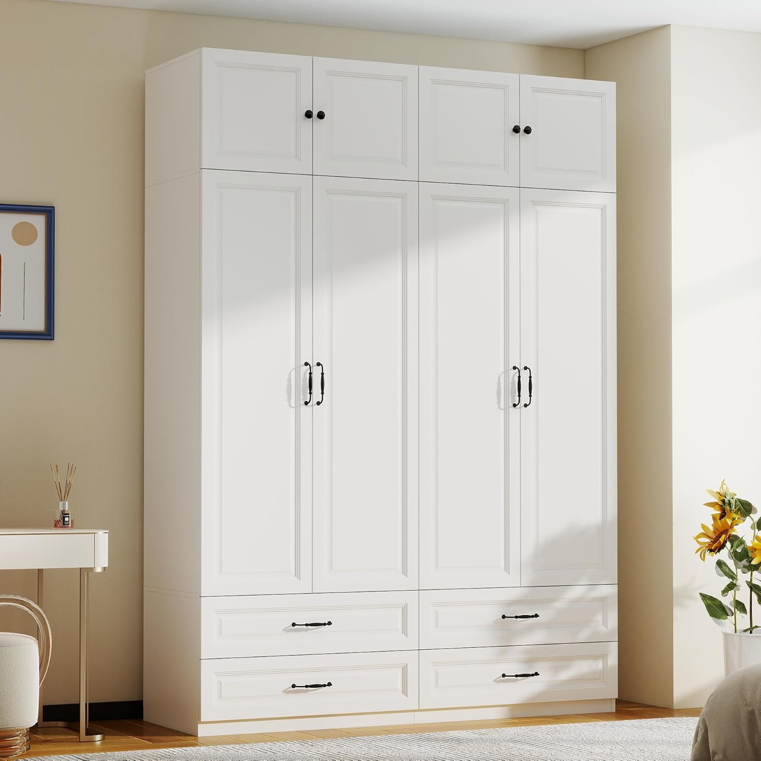 White Armoire Wardrobe Closet: 88