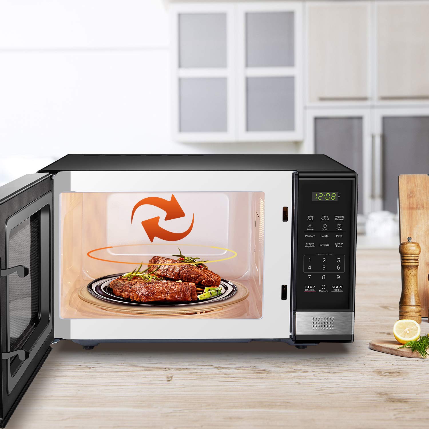 BLACK+DECKER EM031MB11 Digital Microwave Oven - 1000W, 1.1 cu ft