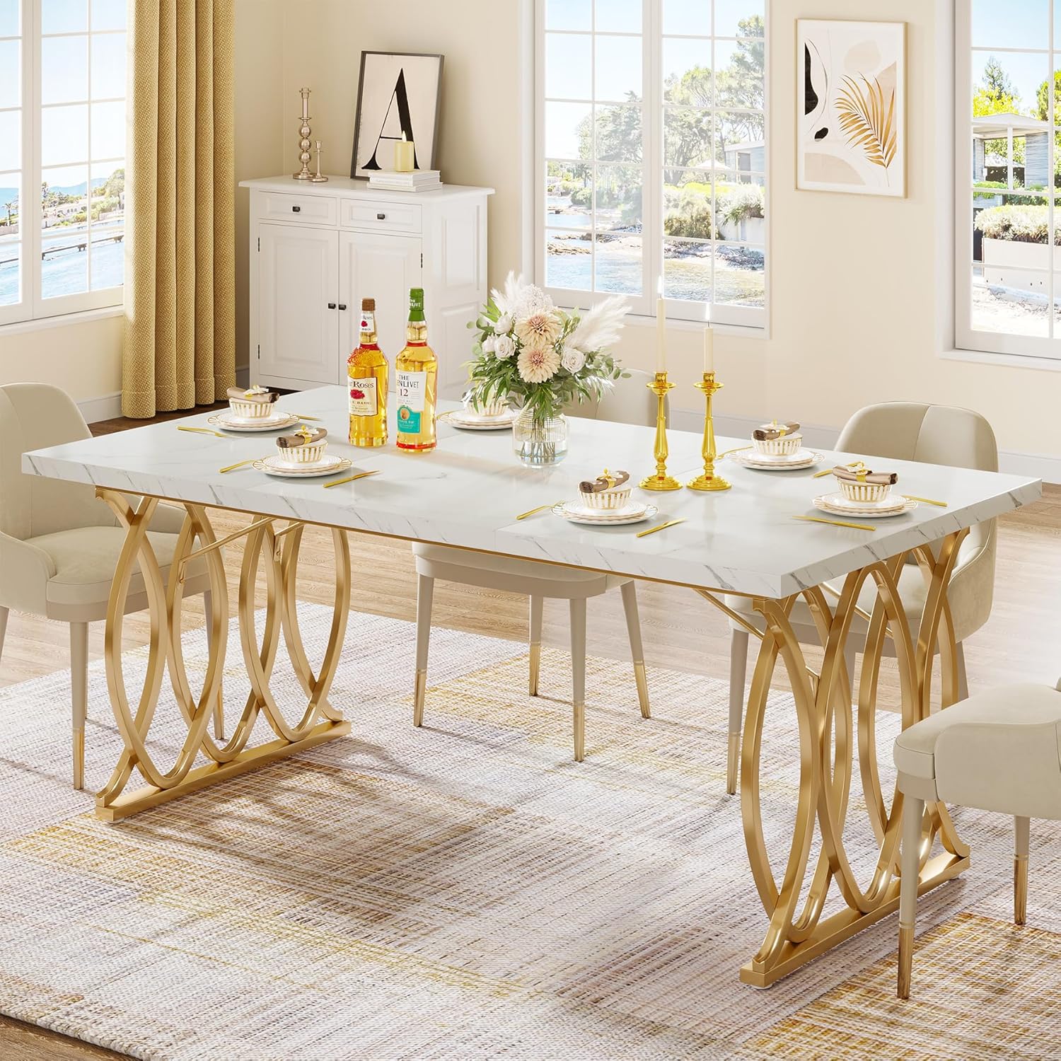 Tribesigns Modern Dining Table, 63