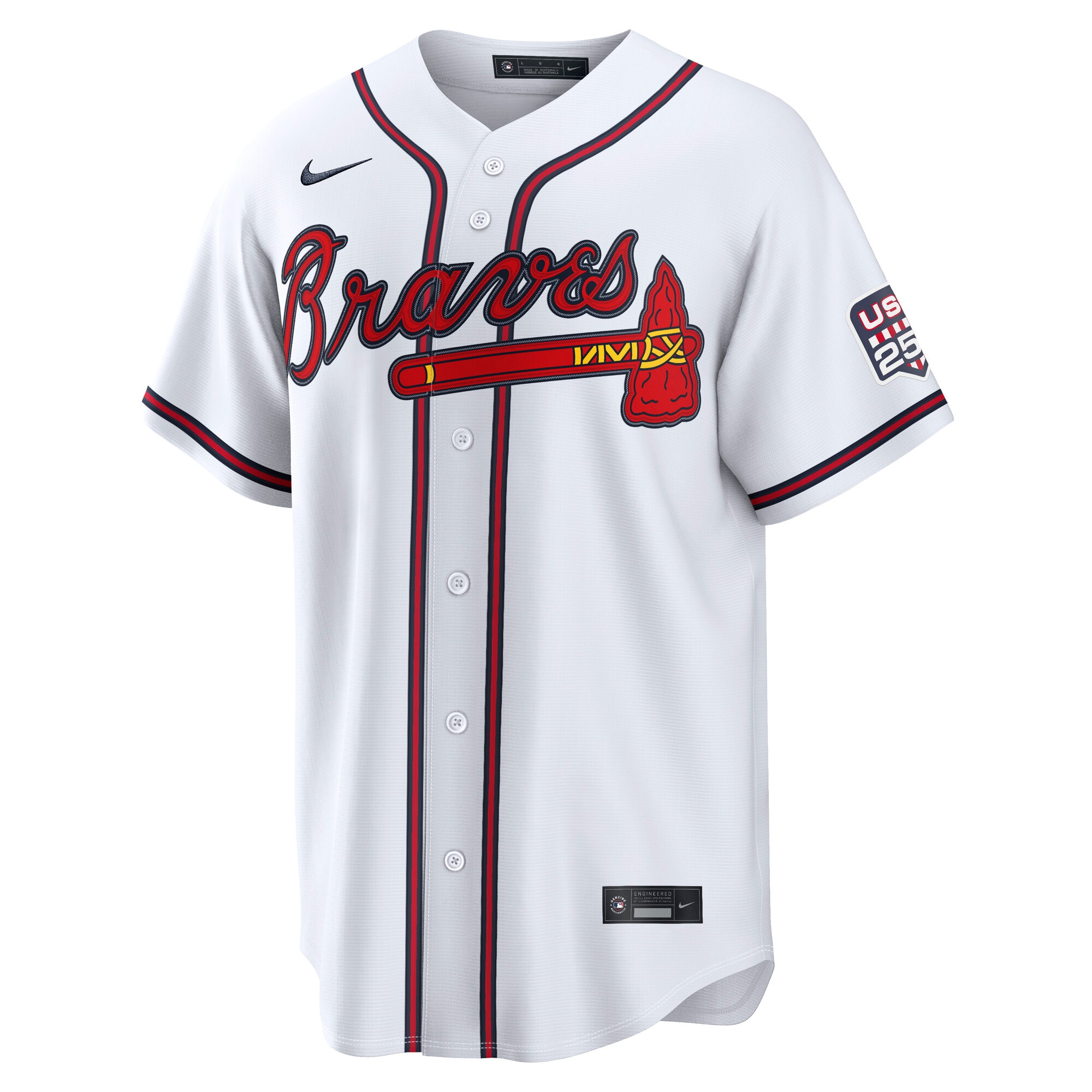 Fourth of July Atlanta Braves Ronald Acuña Jr. Nike White USA 250 Stadium Jersey