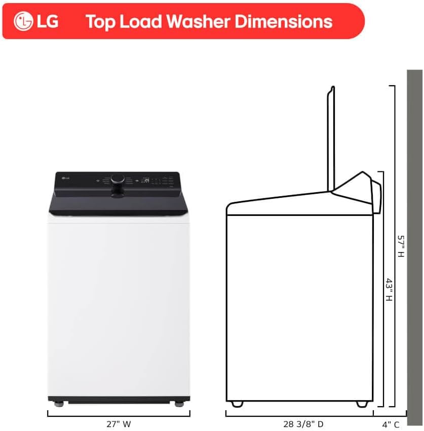 LG WT8400CW 5.5 Cu. Ft. White Mega Capacity Smart Top Load Washer w/EasyUnload