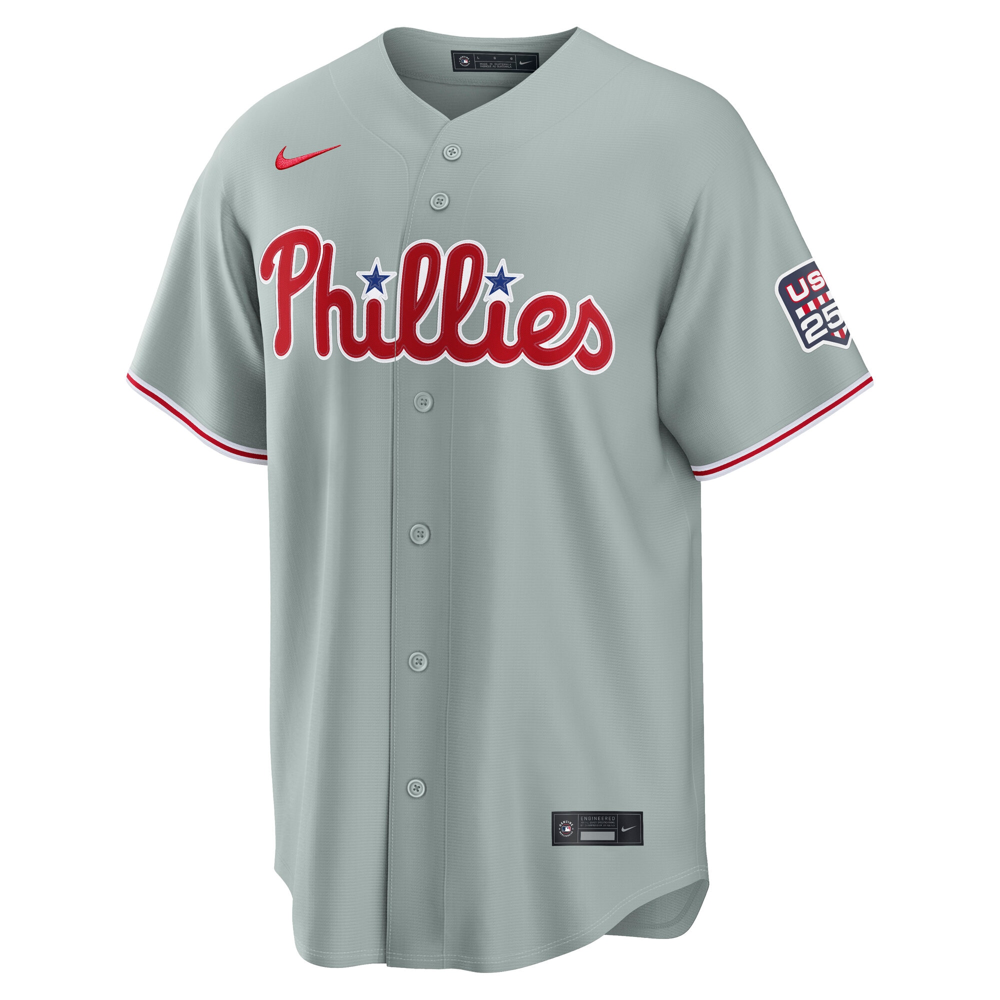 Fourth of July Philadelphia Phillies Cristopher Sanchez Nike Gray USA 250 Stadium Jersey