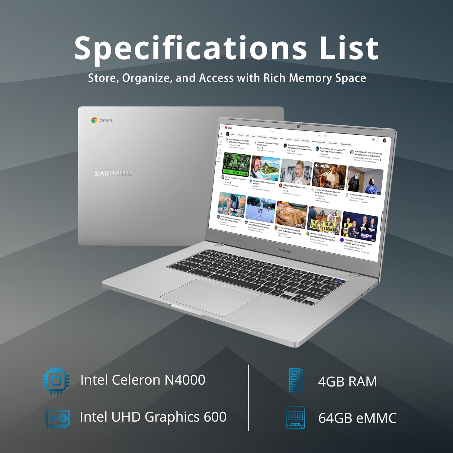 Samsung Chromebook 4+ Laptop, 15.6