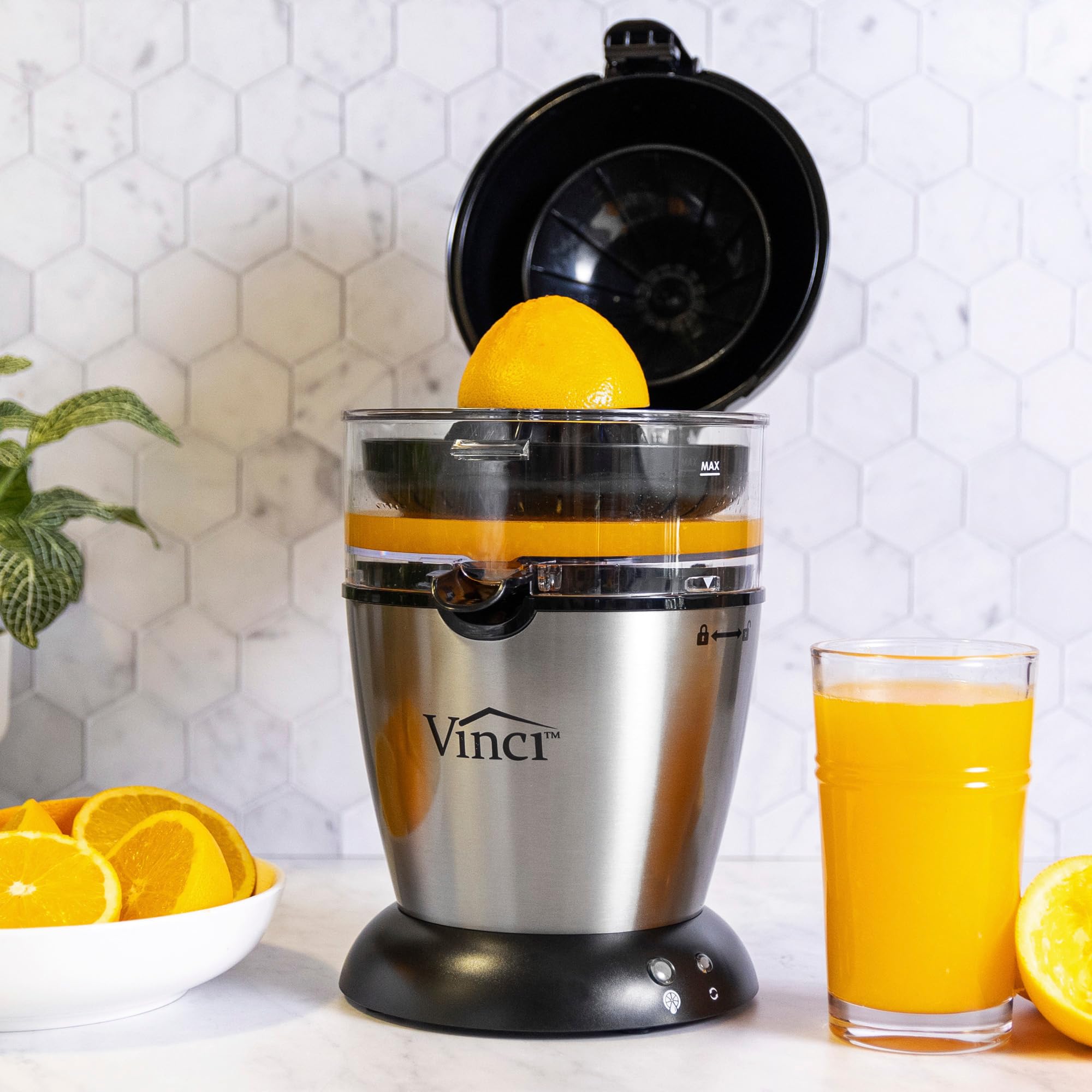VINCI Hands Free Electric Citrus Juicer - Easy Clean Squeezer