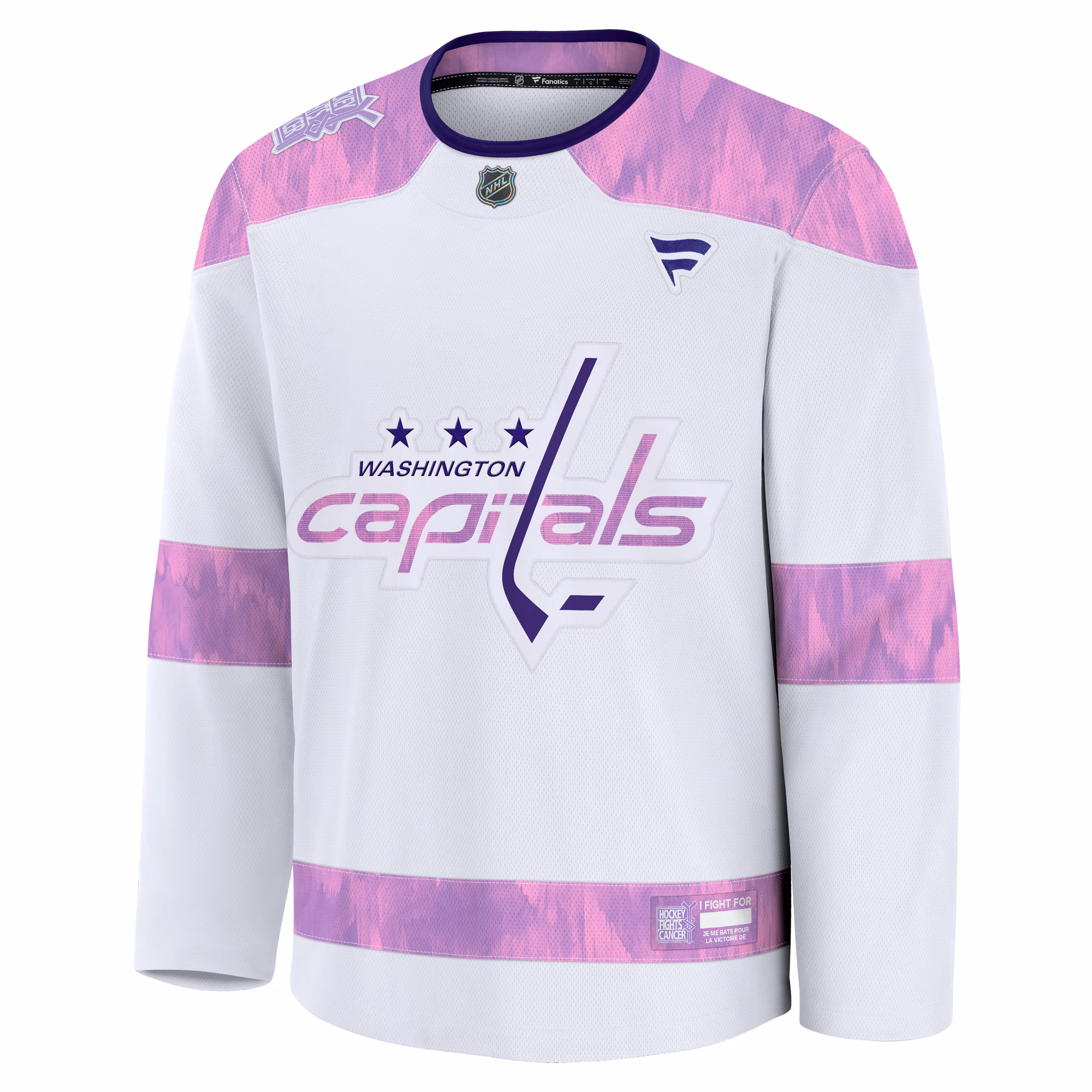 Washington Capitals Fanatics 2024 Hockey Fights Cancer Practice Jersey - White