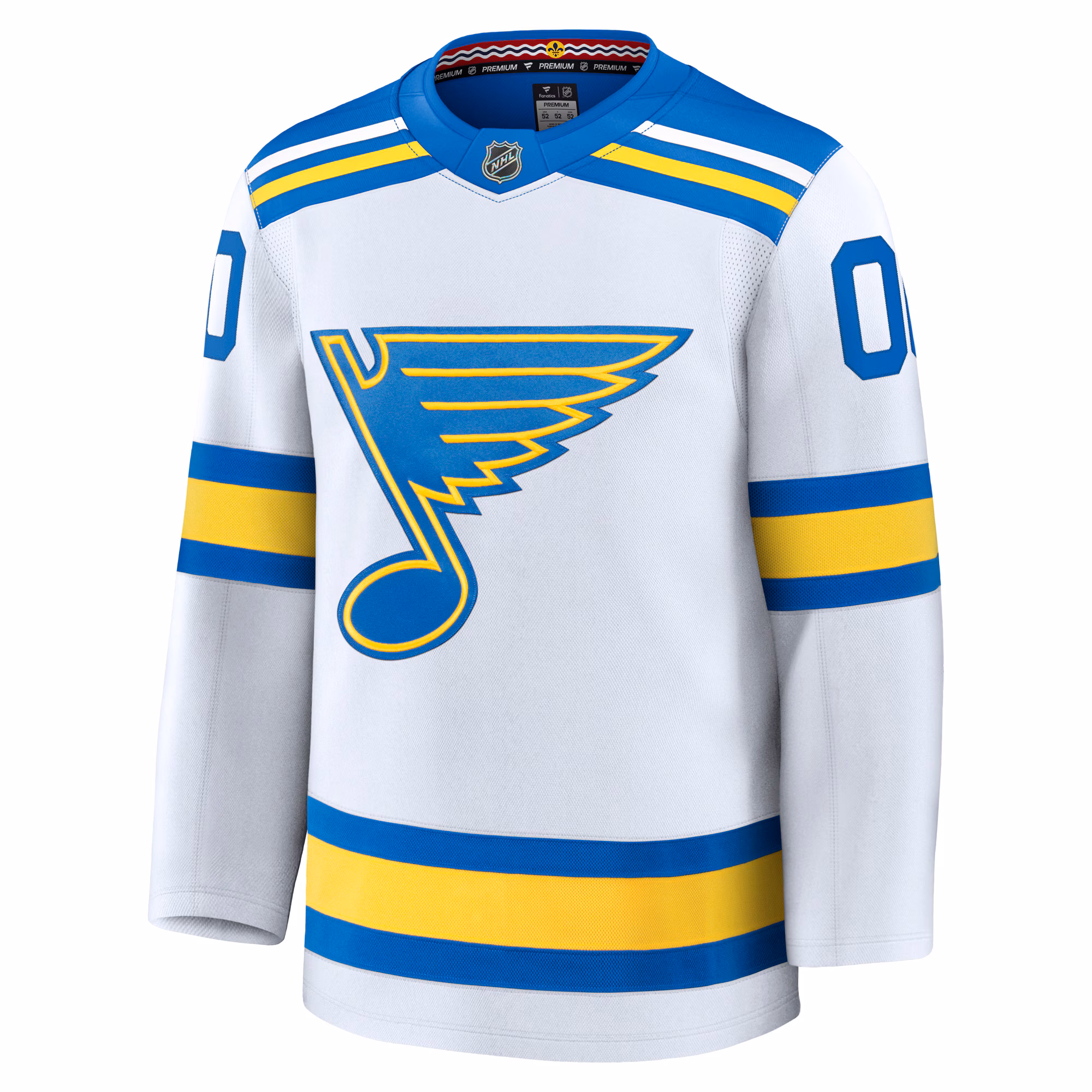 St. Louis Blues Fanatics Away Premium Custom Jersey - White