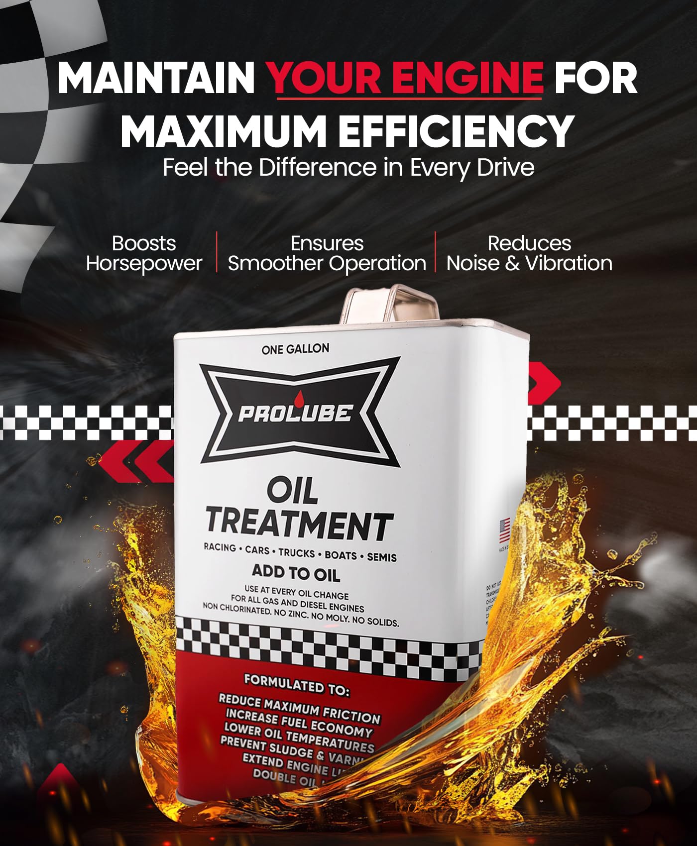 PROLUBE Oil Treatment - Engine Oil Additive for Gas & Diesel