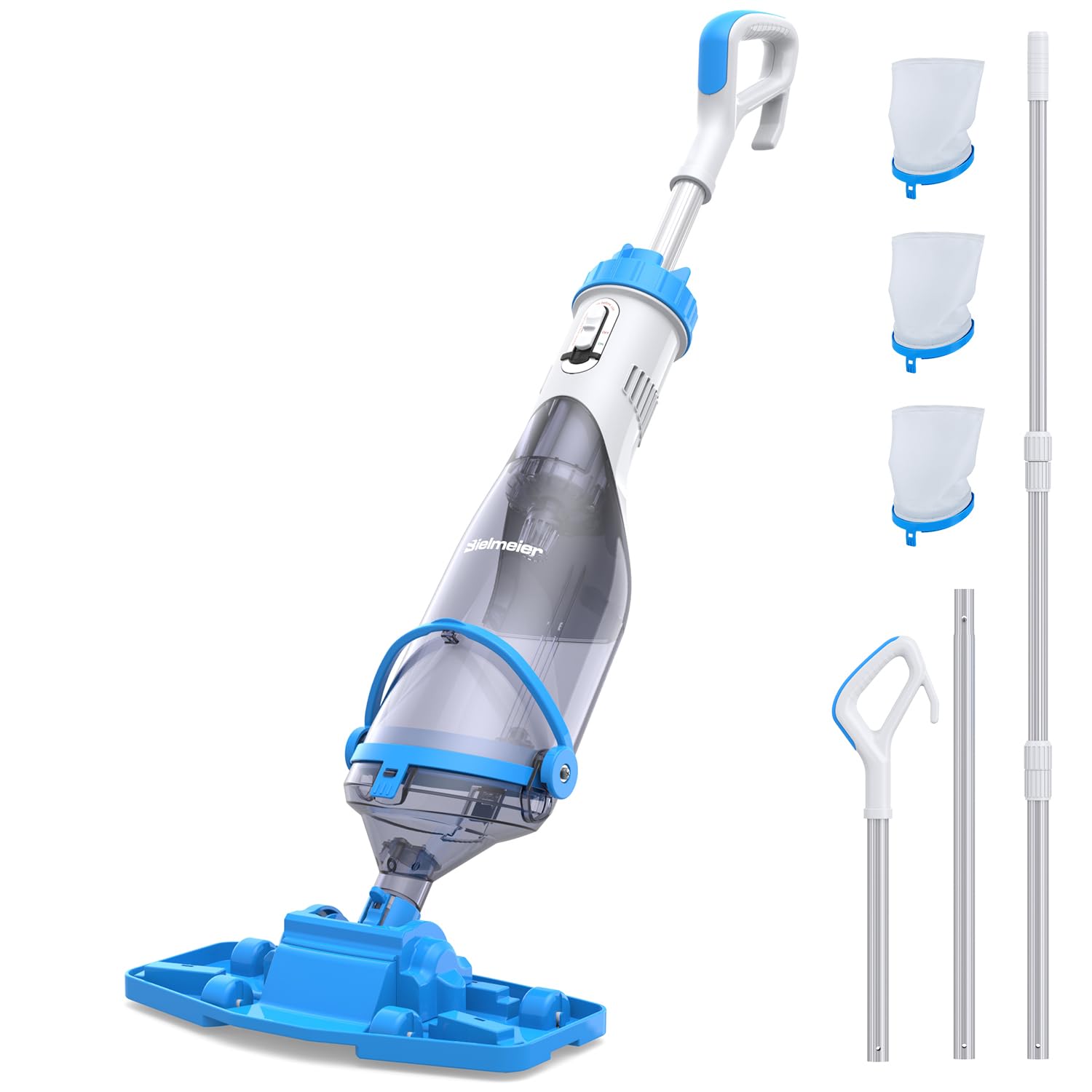 BIELMEIER Handheld Pool Vacuum with Telescopic Pole - 19 GPM
