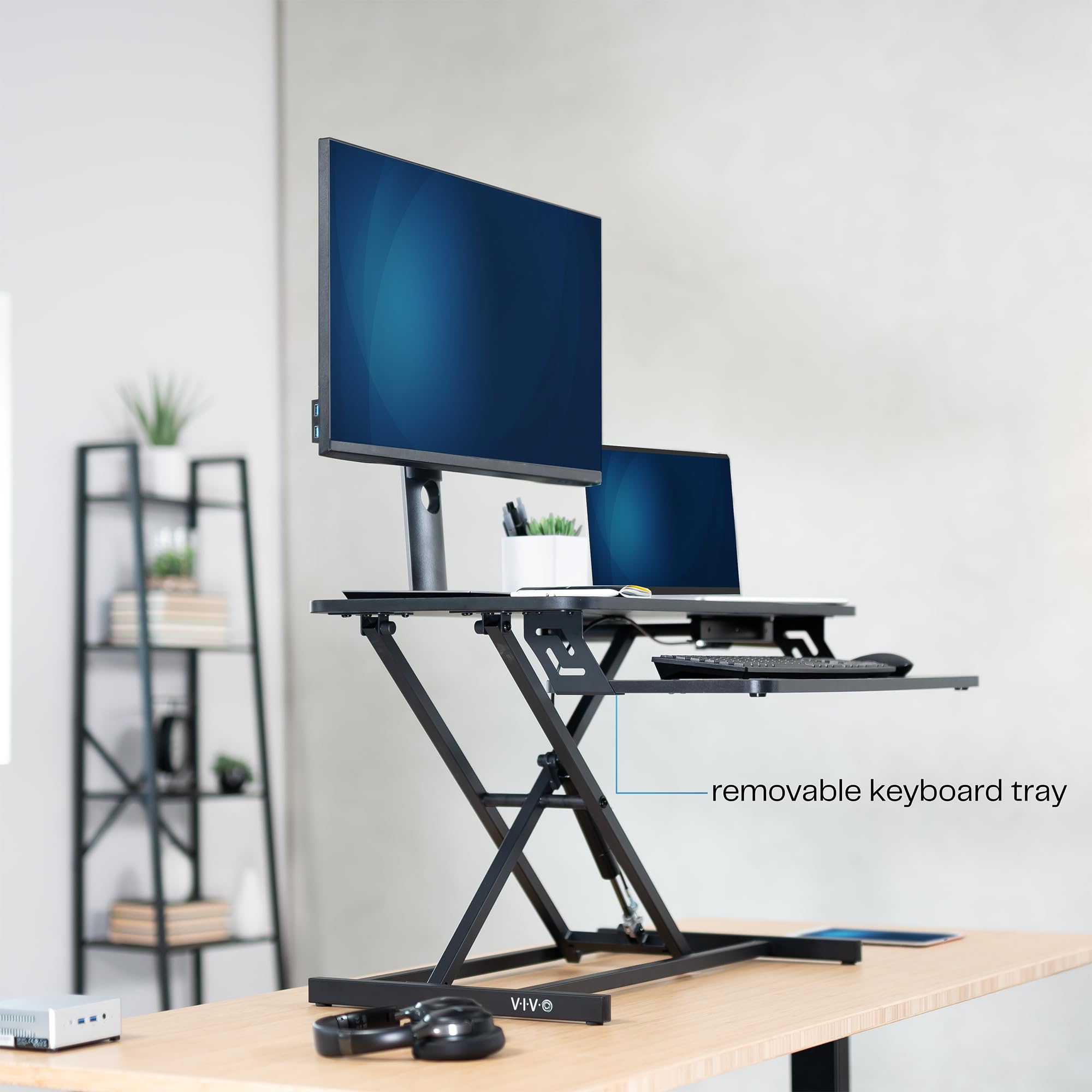 VIVO Height Adjustable Stand Up Desk Converter 32