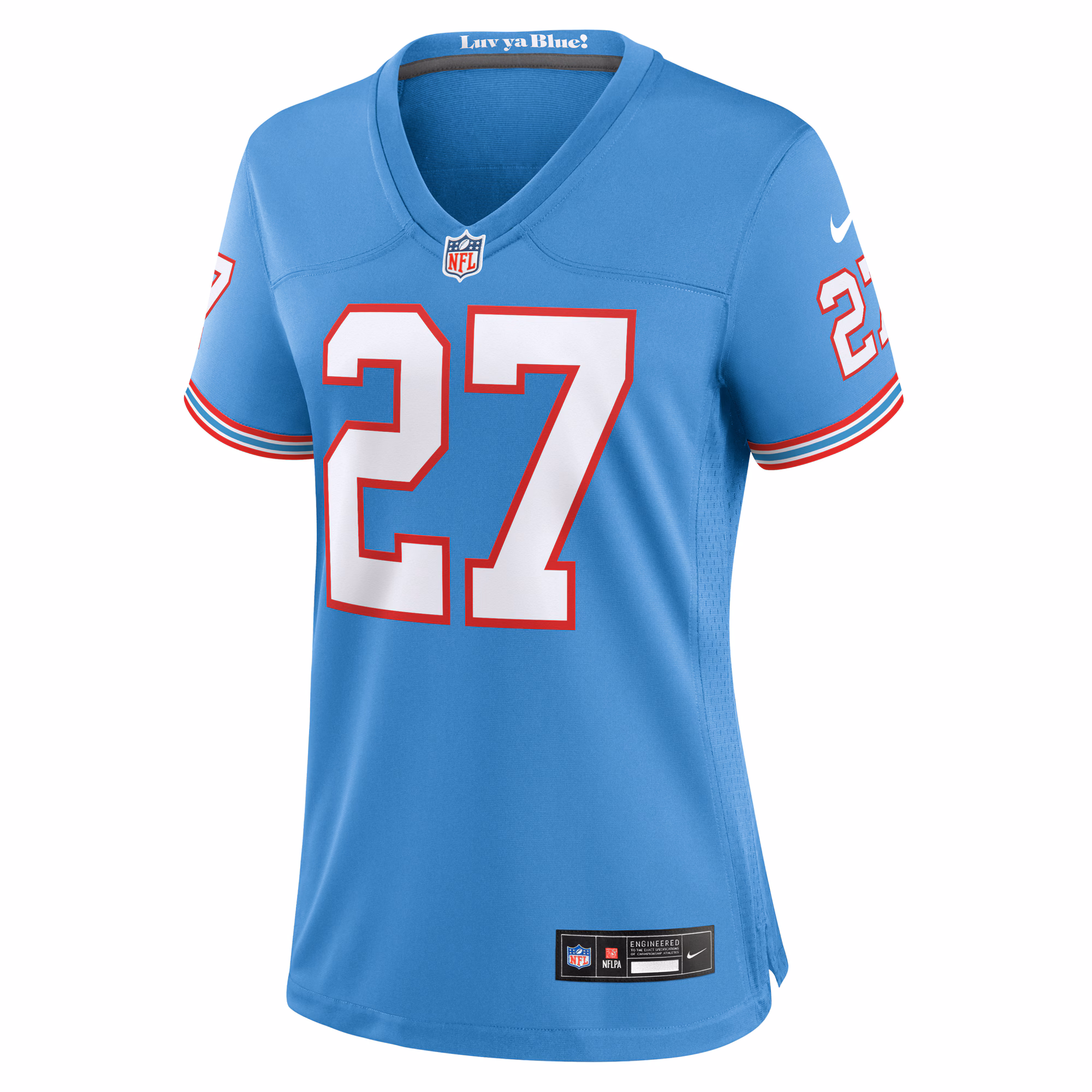 Eddie George Tennessee Titans Nike Women's Oilers Throwback Retired Player Game Jersey - Light Blue