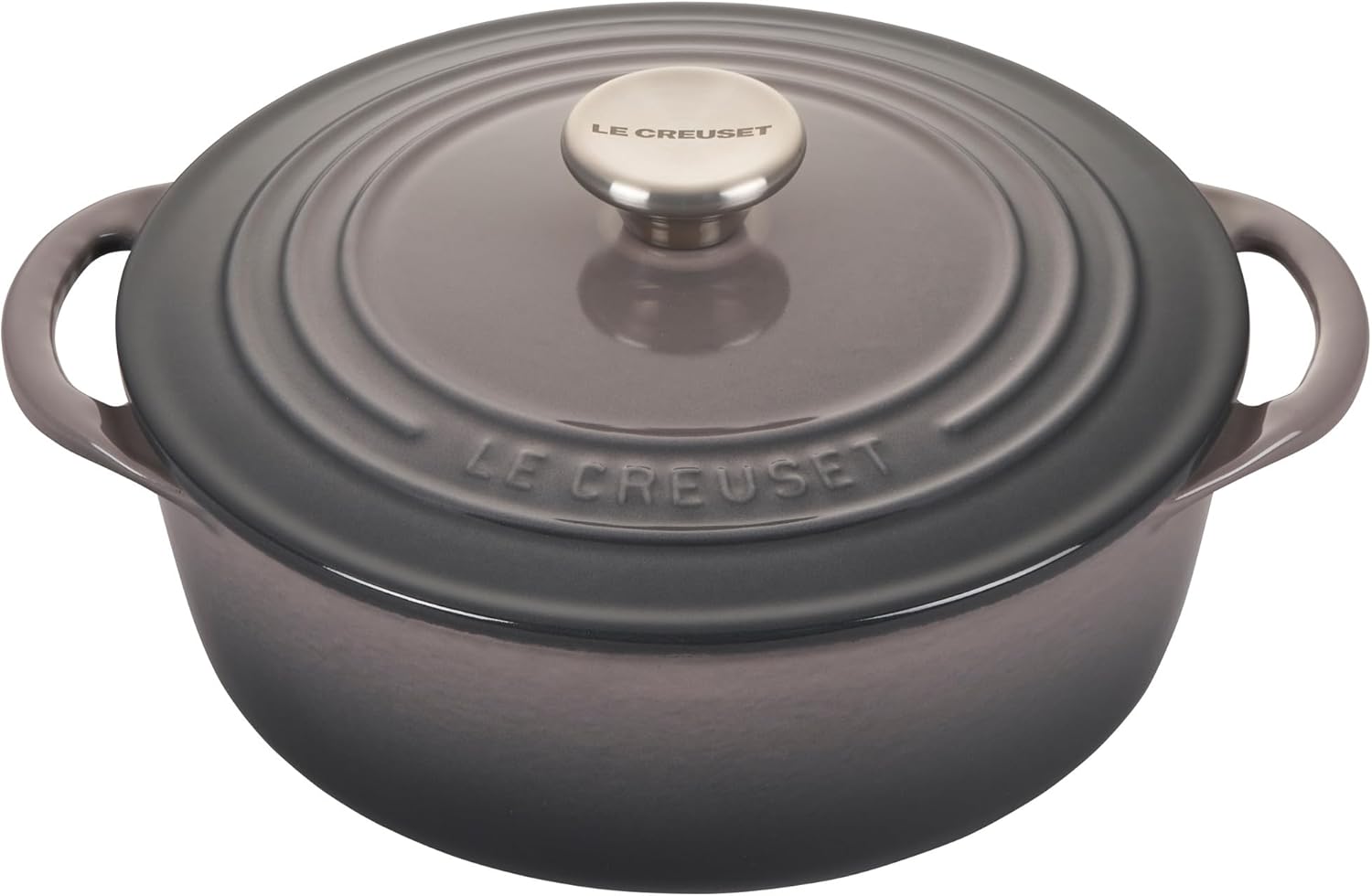 Le Creuset Cast Iron Shallow Round Dutch Oven, 2.75qt, Oyster