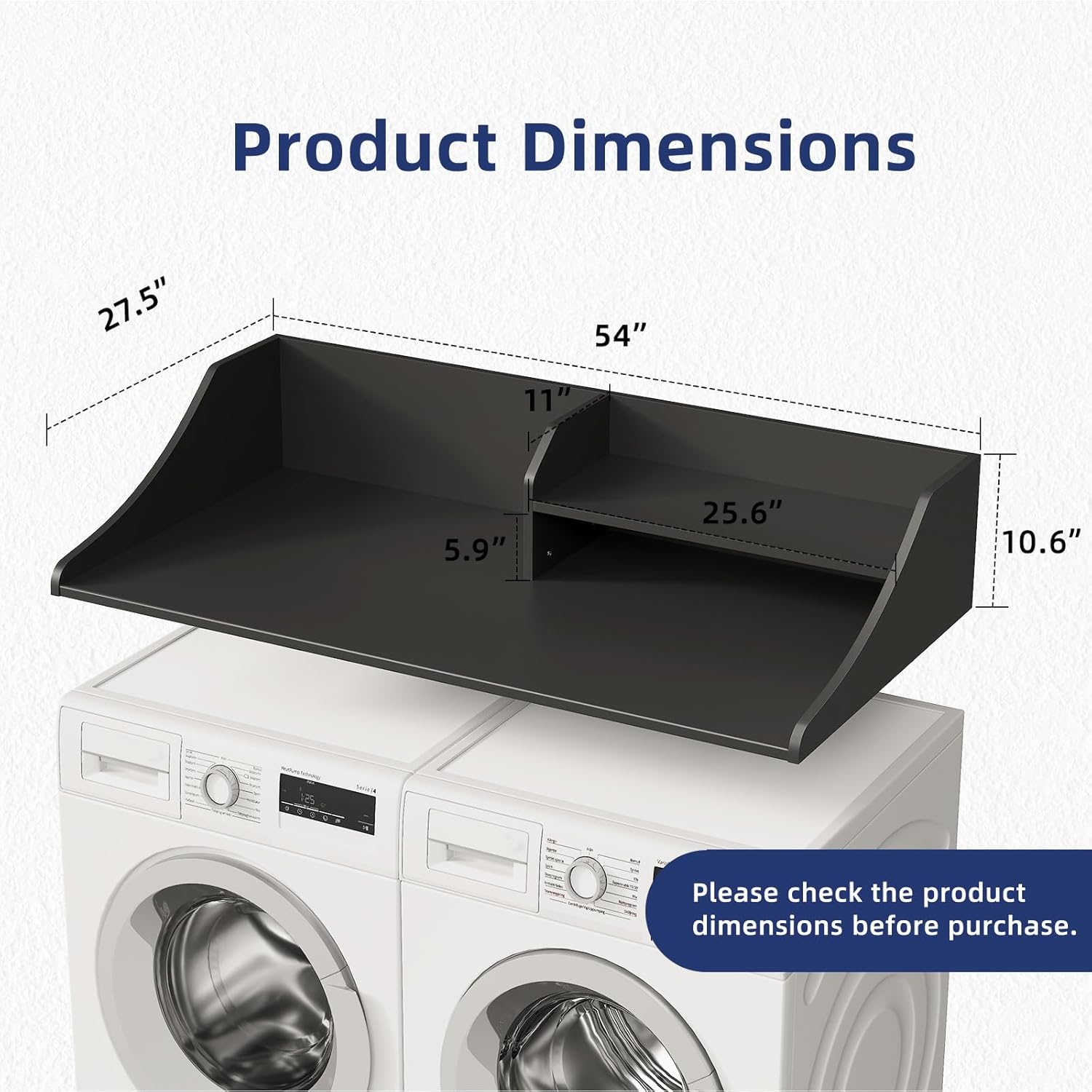 Memobarco 2 Tiers Washer Dryer Countertop, 54